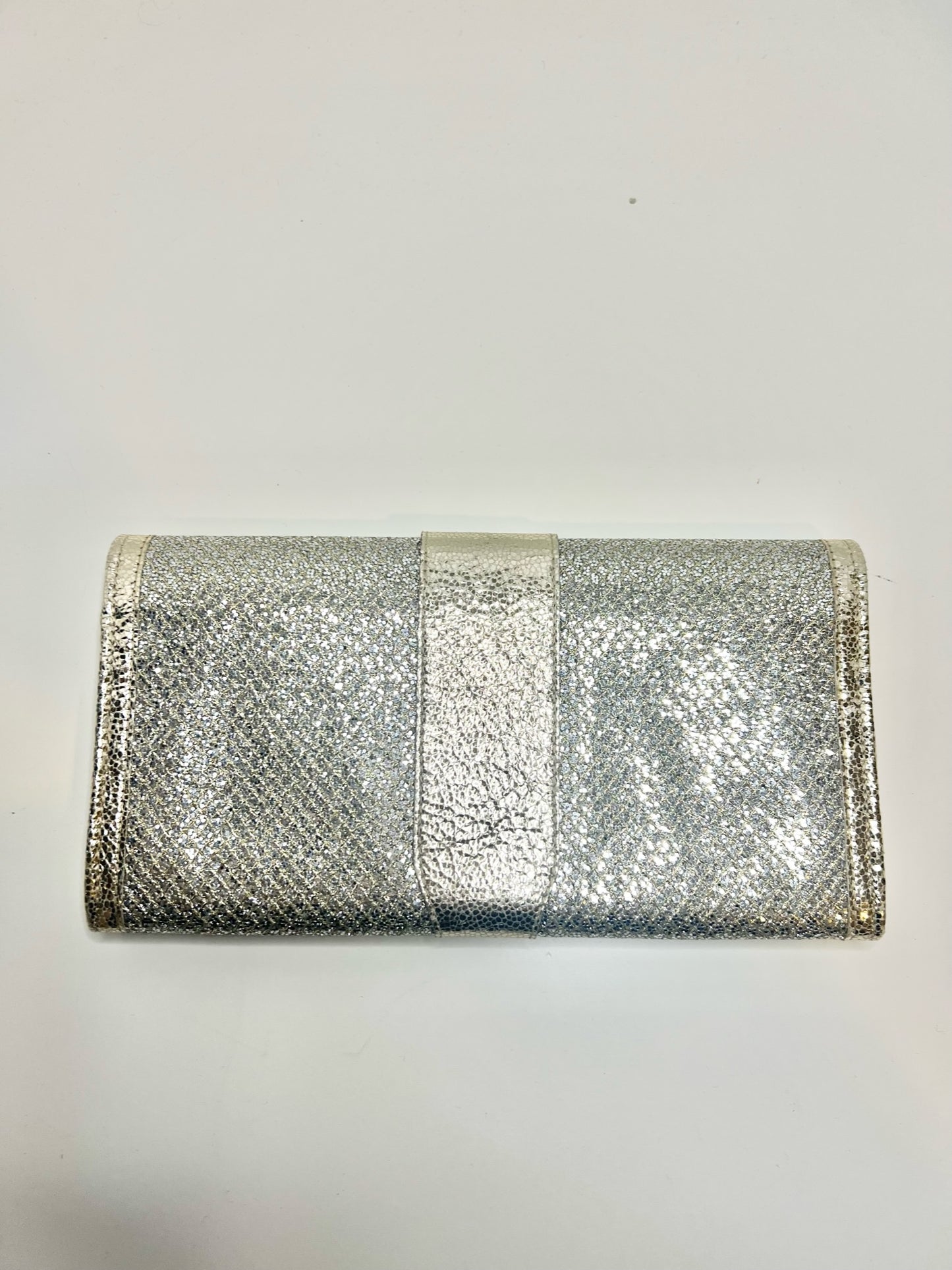 Jimmy Choo Dubai Glitter Clutch Bag Gold