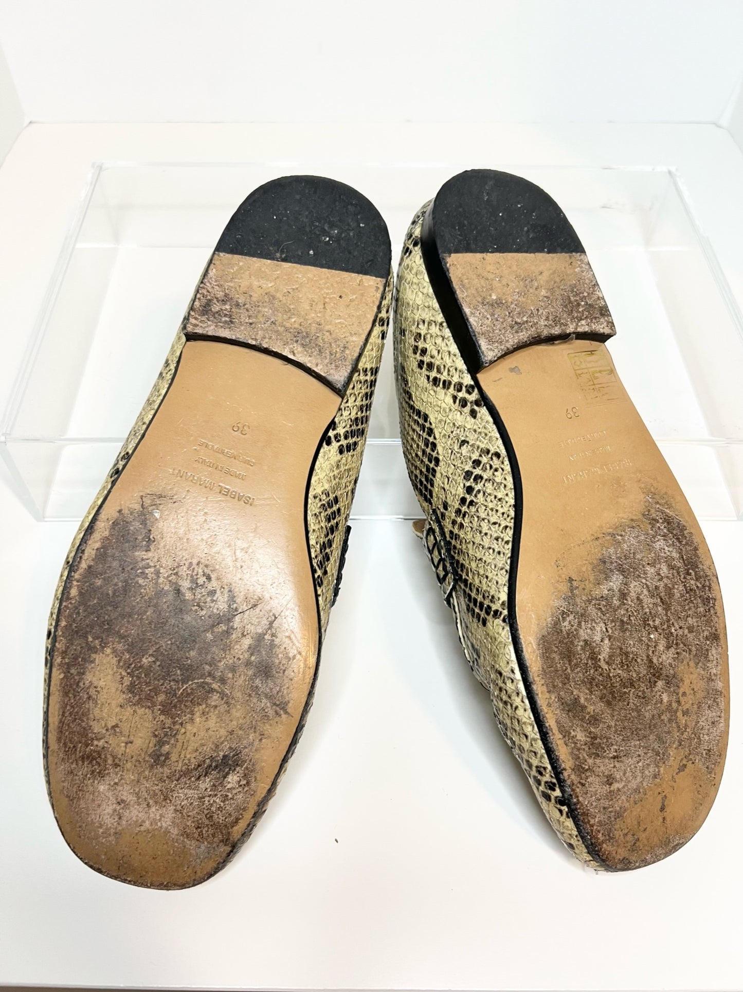 Isabel Marant Snakeskin Effect Loafer, Size 39