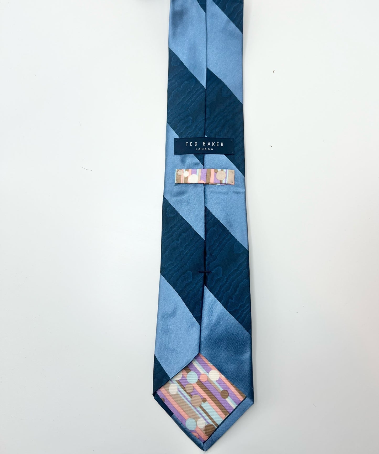 Ted Baker Blue Striped Silk Tie