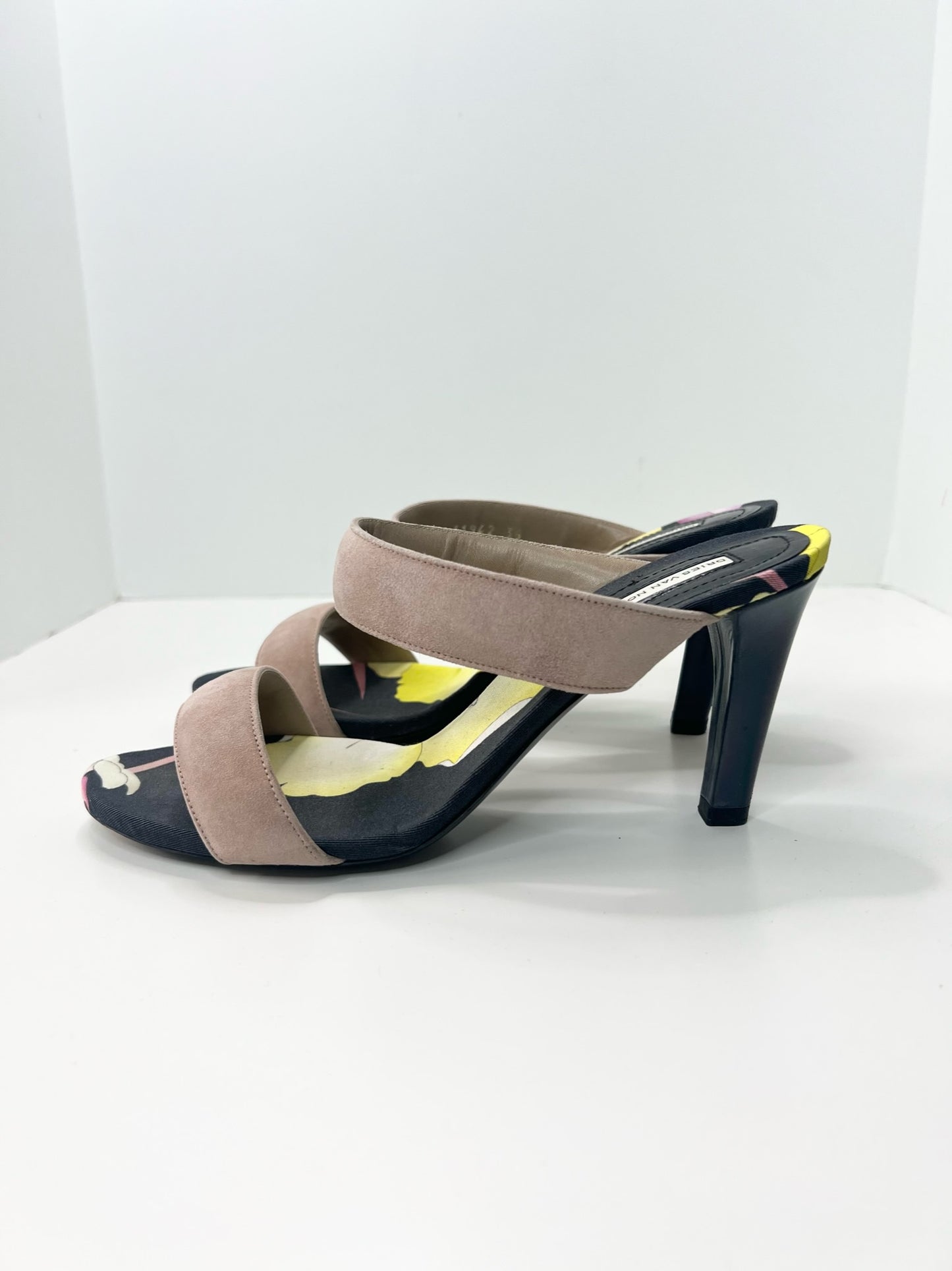 Dries Van Noten Suede Strap Sandals, Size 38