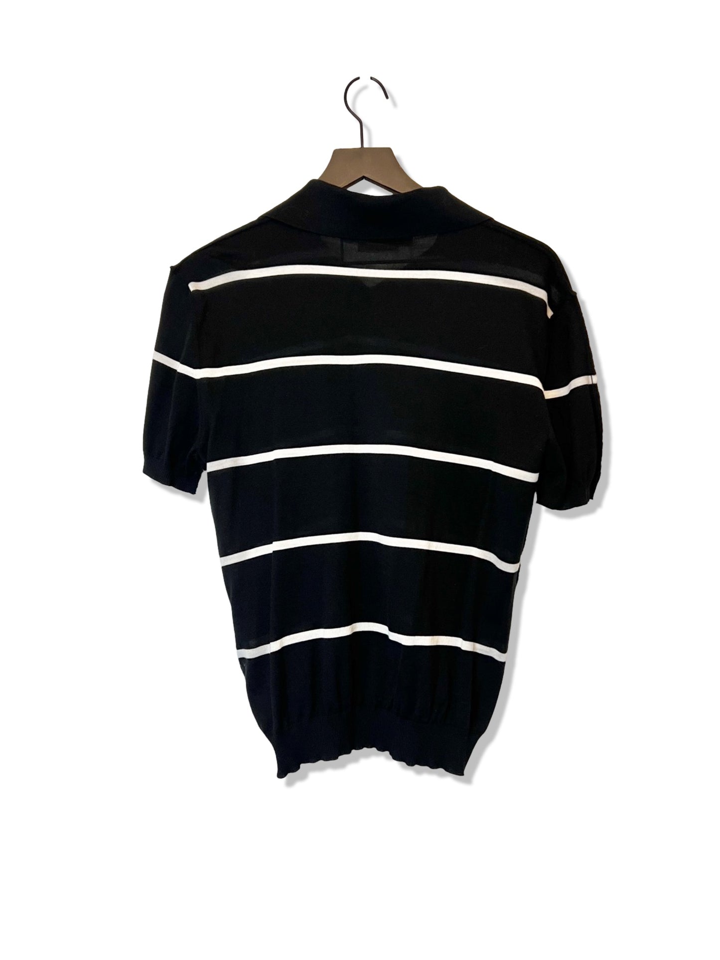 Marni Iconic Classic Striped Light Wool Polo, Size 44