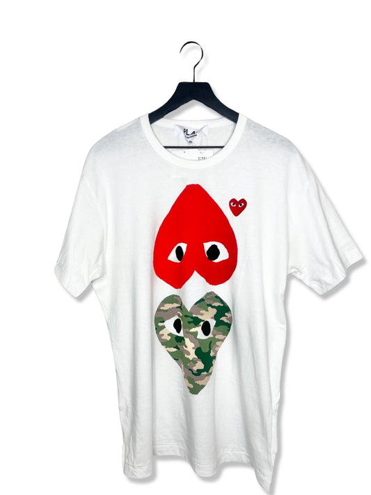 Comme Des Garçons Play Hearts Print T-shirt, Size XXL