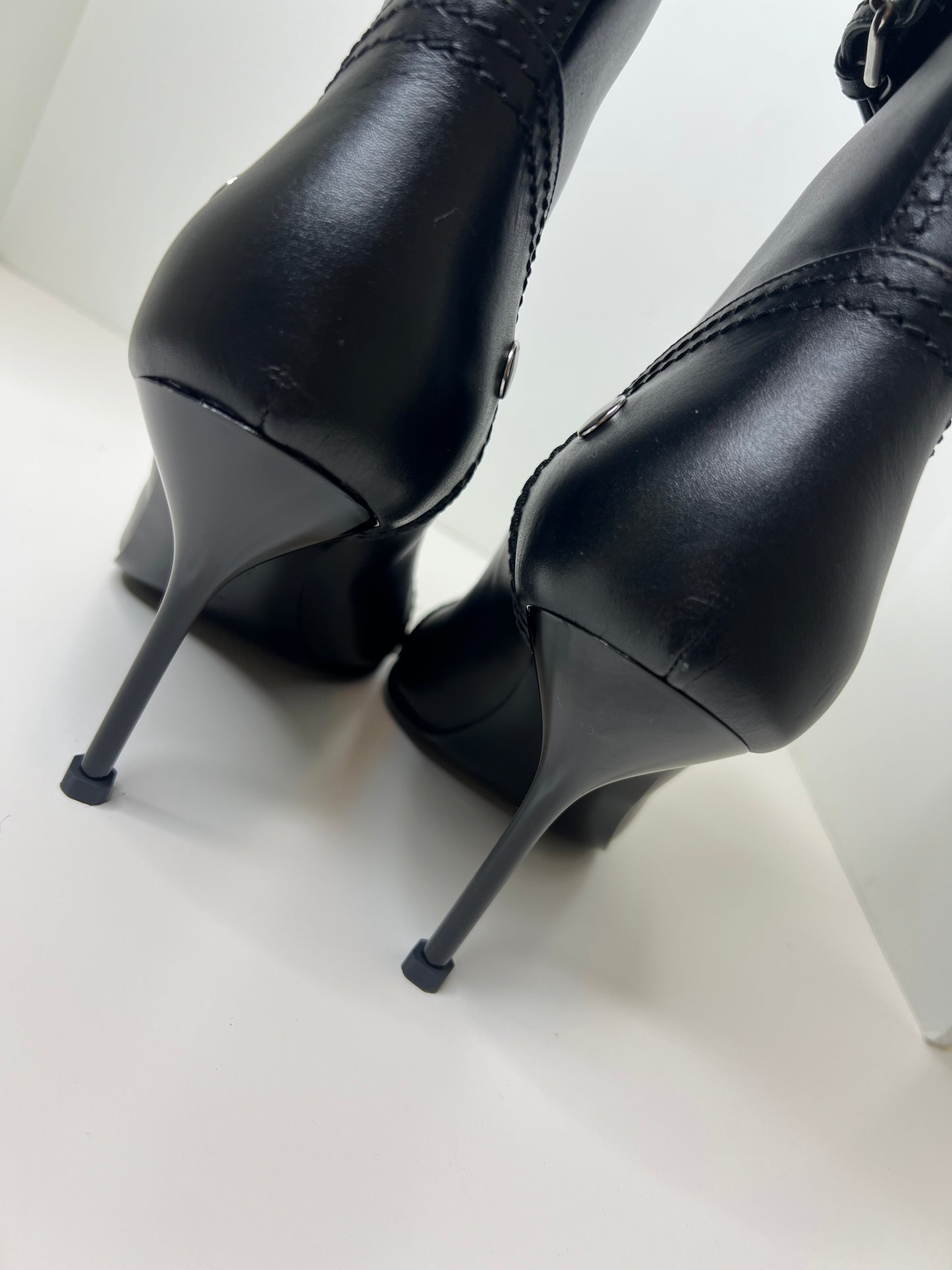 Alexander McQueen Biker Booties, Size 40