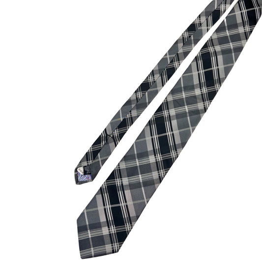 NWT! Ted Baker Black Plaid Silk Tie