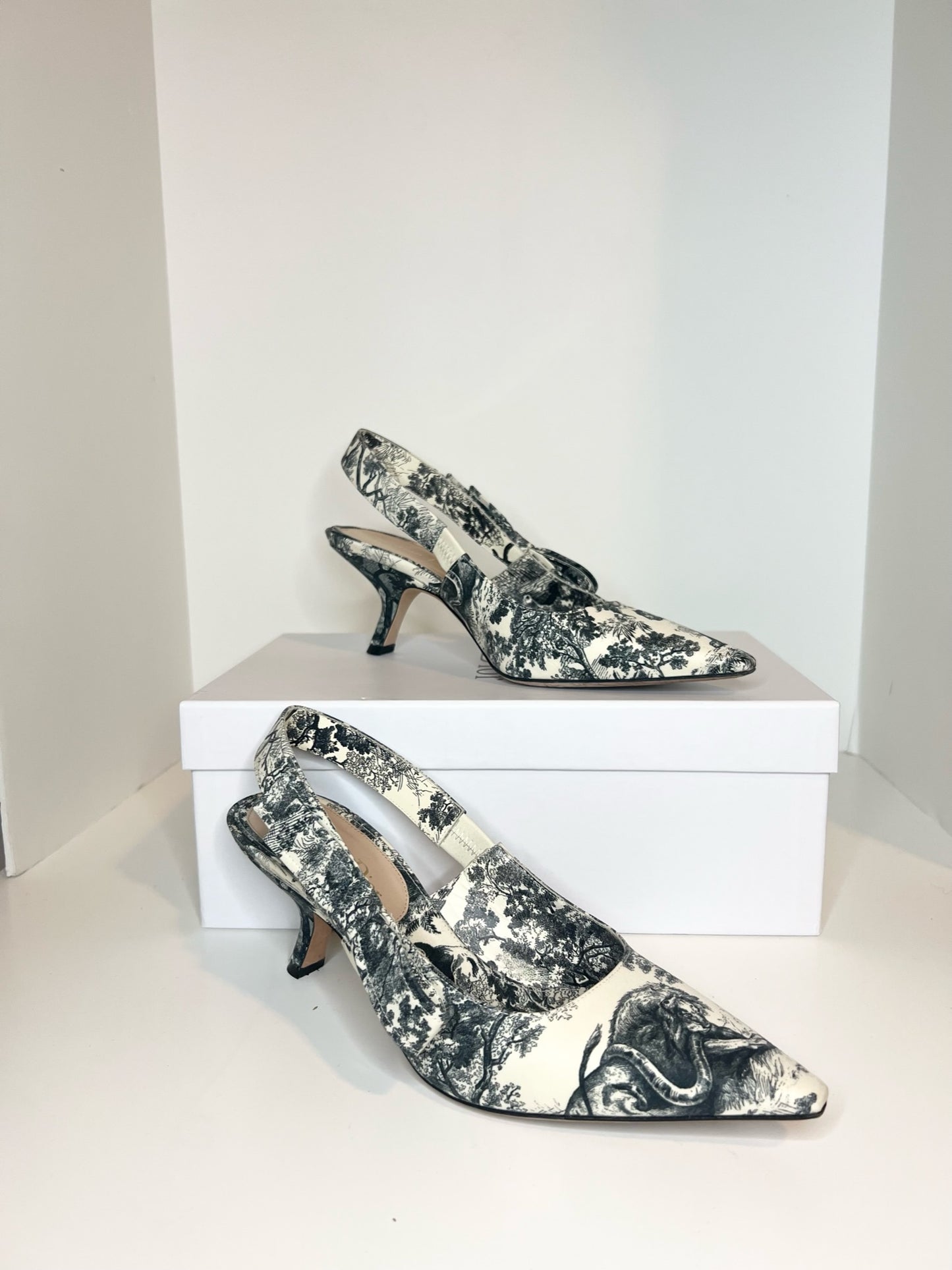 Christian Dior Toile De Jouy J’adior Slingback, Size 37.5