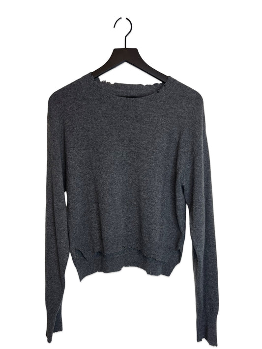 RtA Cashmere Distressed Gray Sweater, Size M