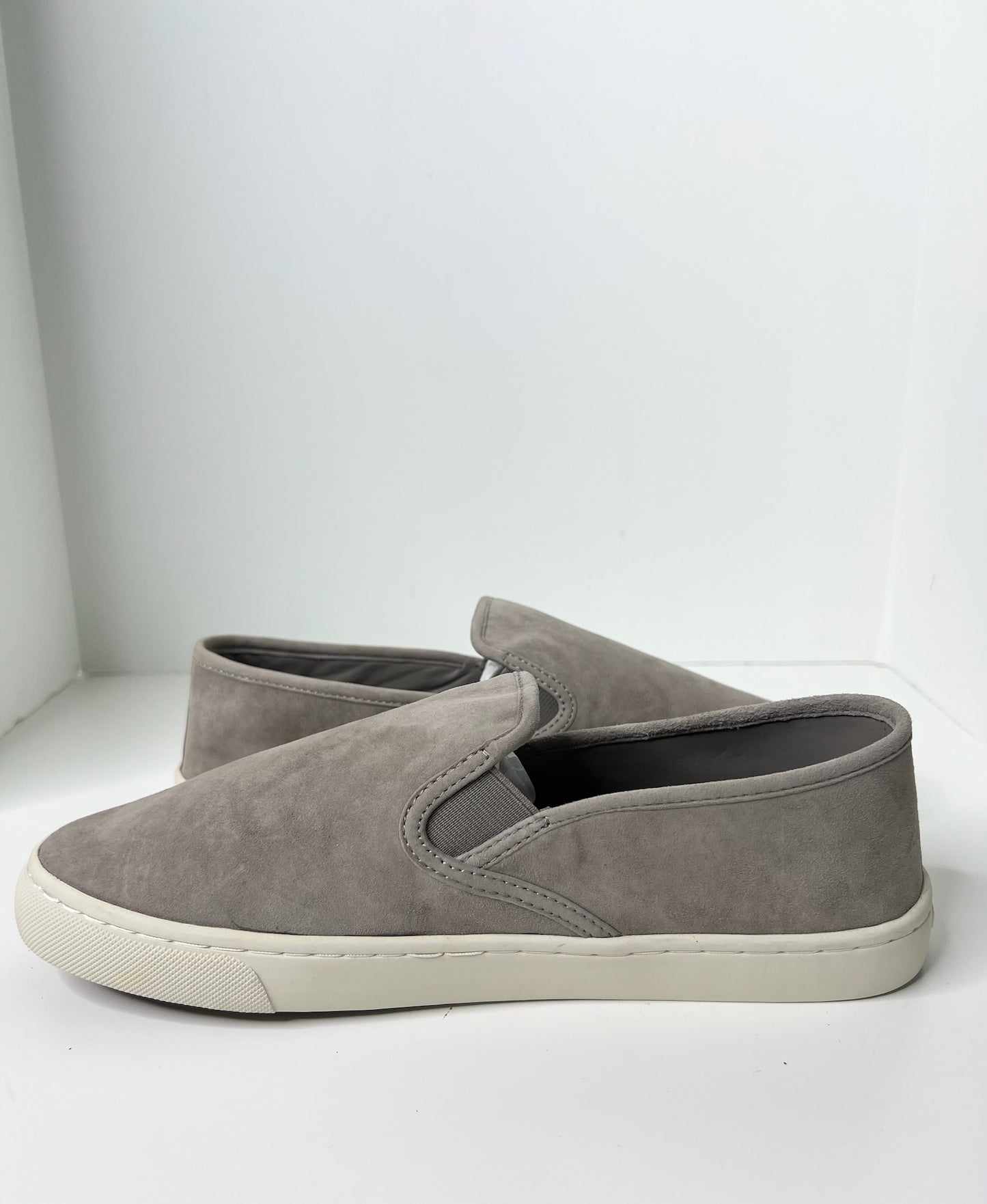 NWT! Tory Burch Max Slip-On Suede Gray Sneakers, Size 10