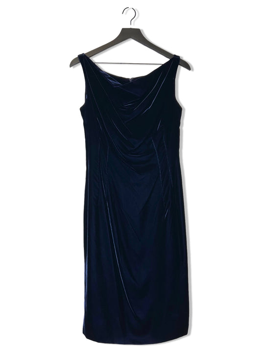 Alexander McQueen Velvet Sheath Dress, Size 42