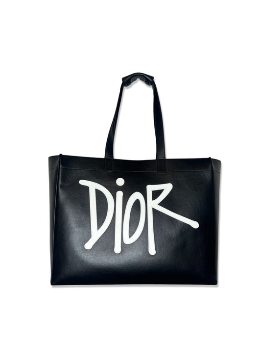 Christian Dior x Stüssy Large Logo-Appliqué Tote Bag