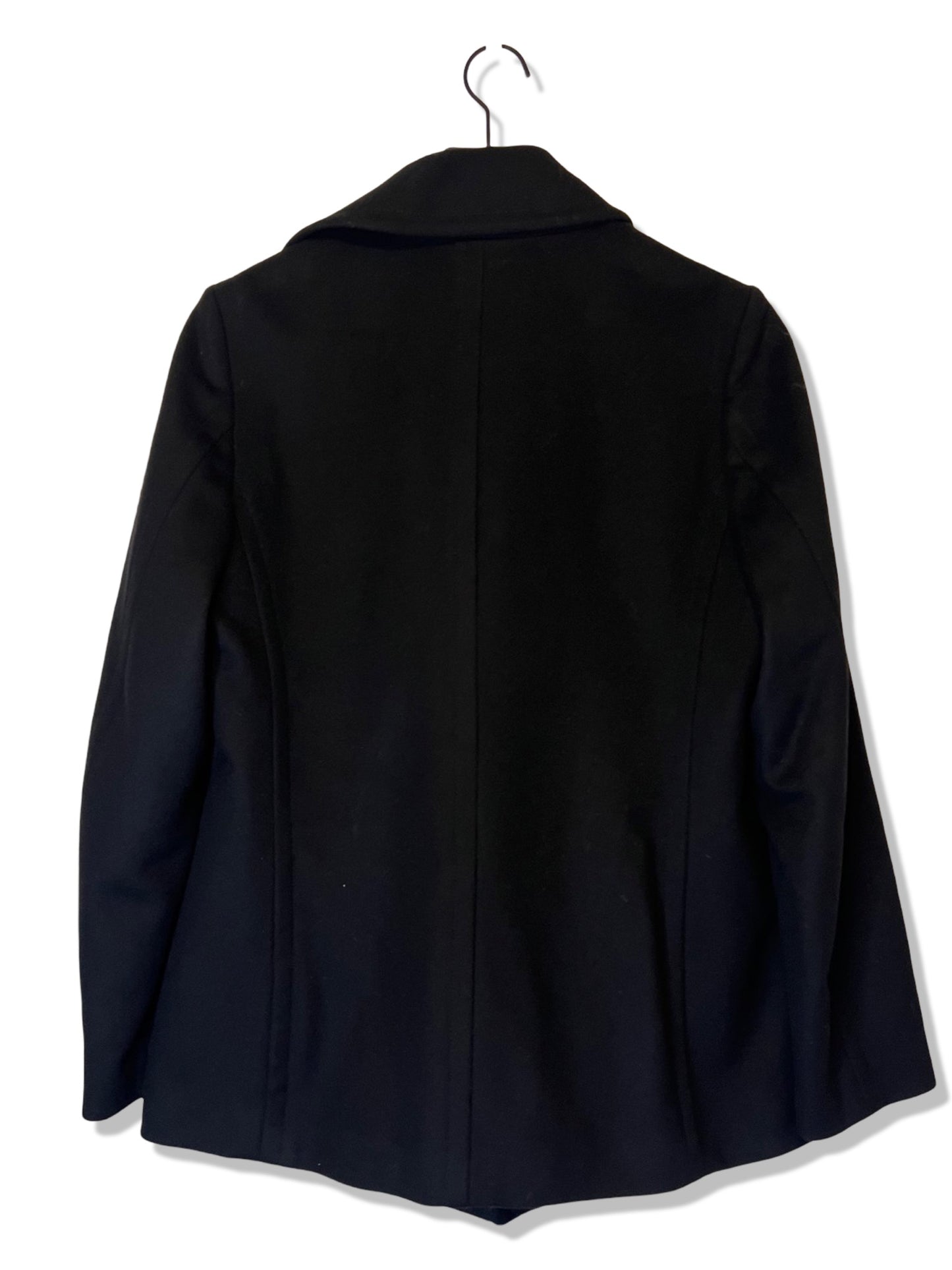 Burberry Black Peacoat, Size S