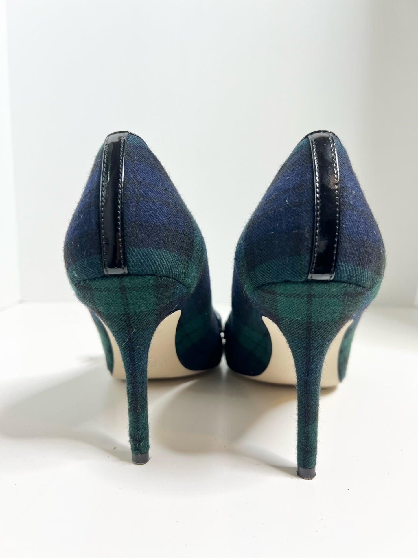 J.Crew Green Plaid Pumps, Size 8.5