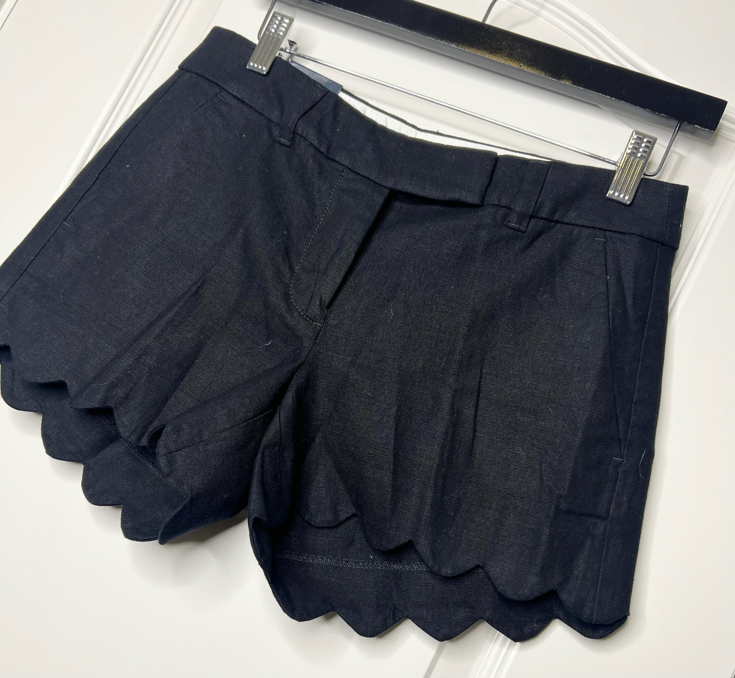 NWT! J. Crew Linen Black Shorts, Size 0