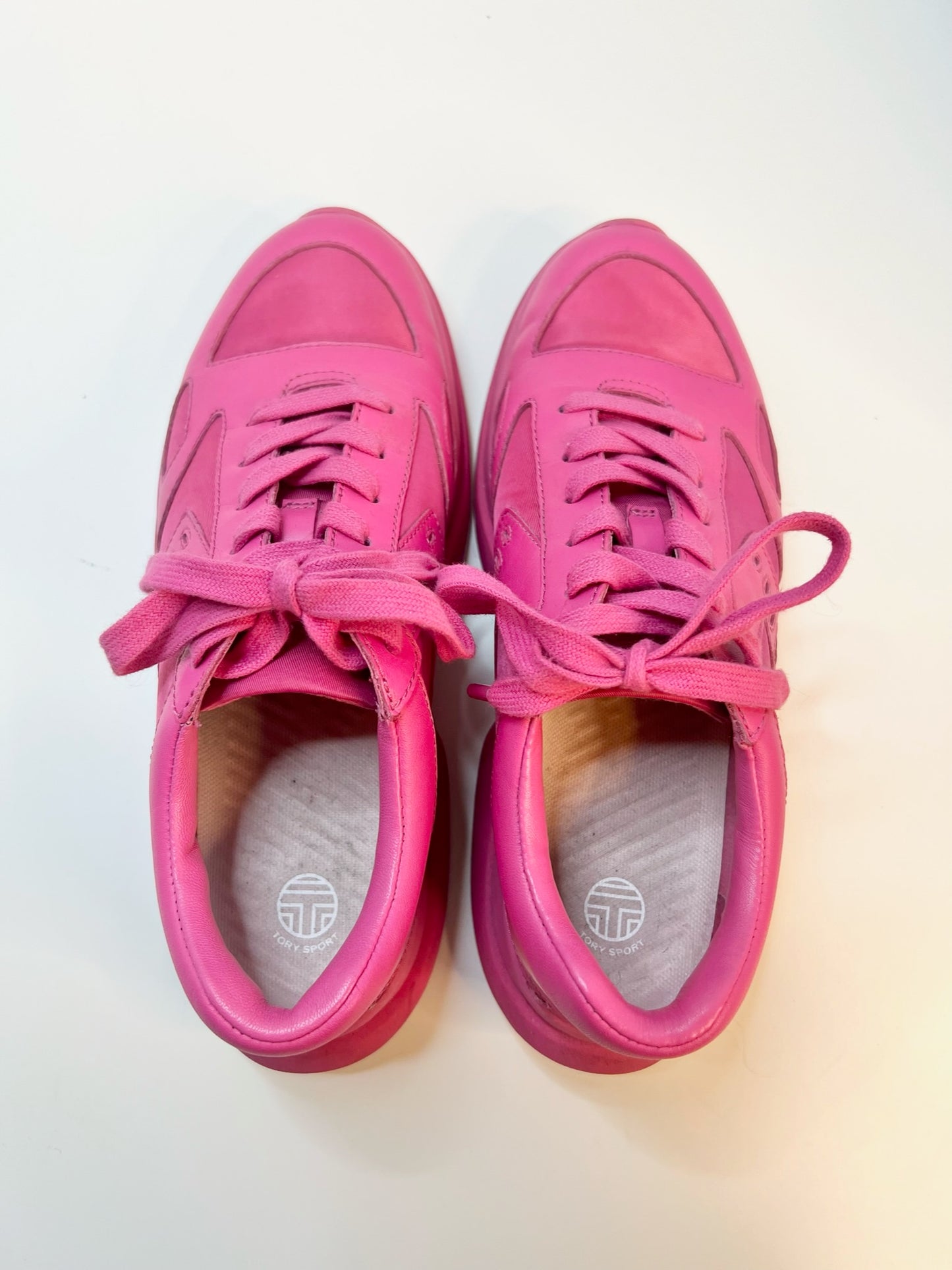 Tory Burch Bubble Bright Pink Sneakers, Size 7