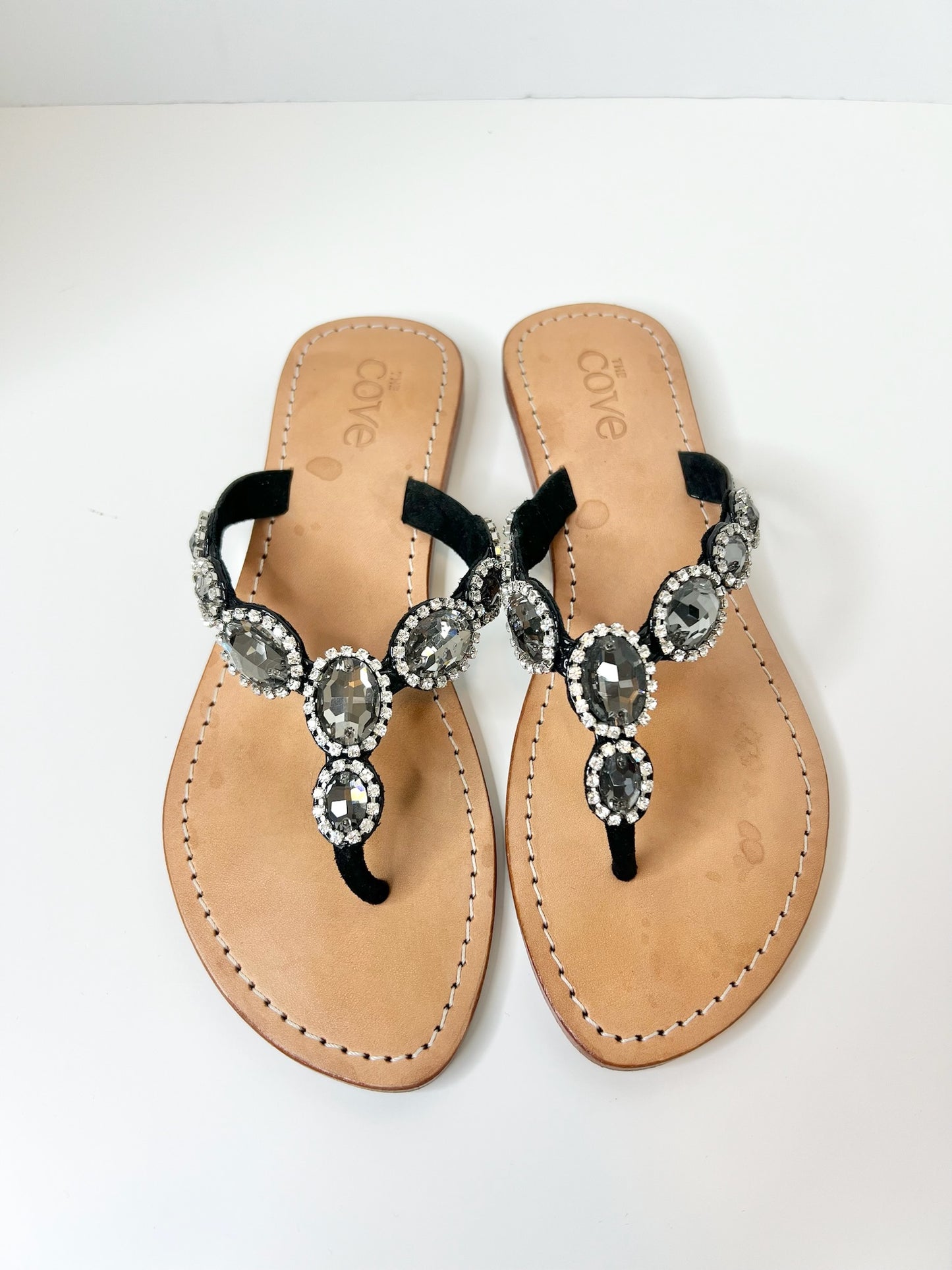 The Cove Swarovski Crystal Sandals, Size 9