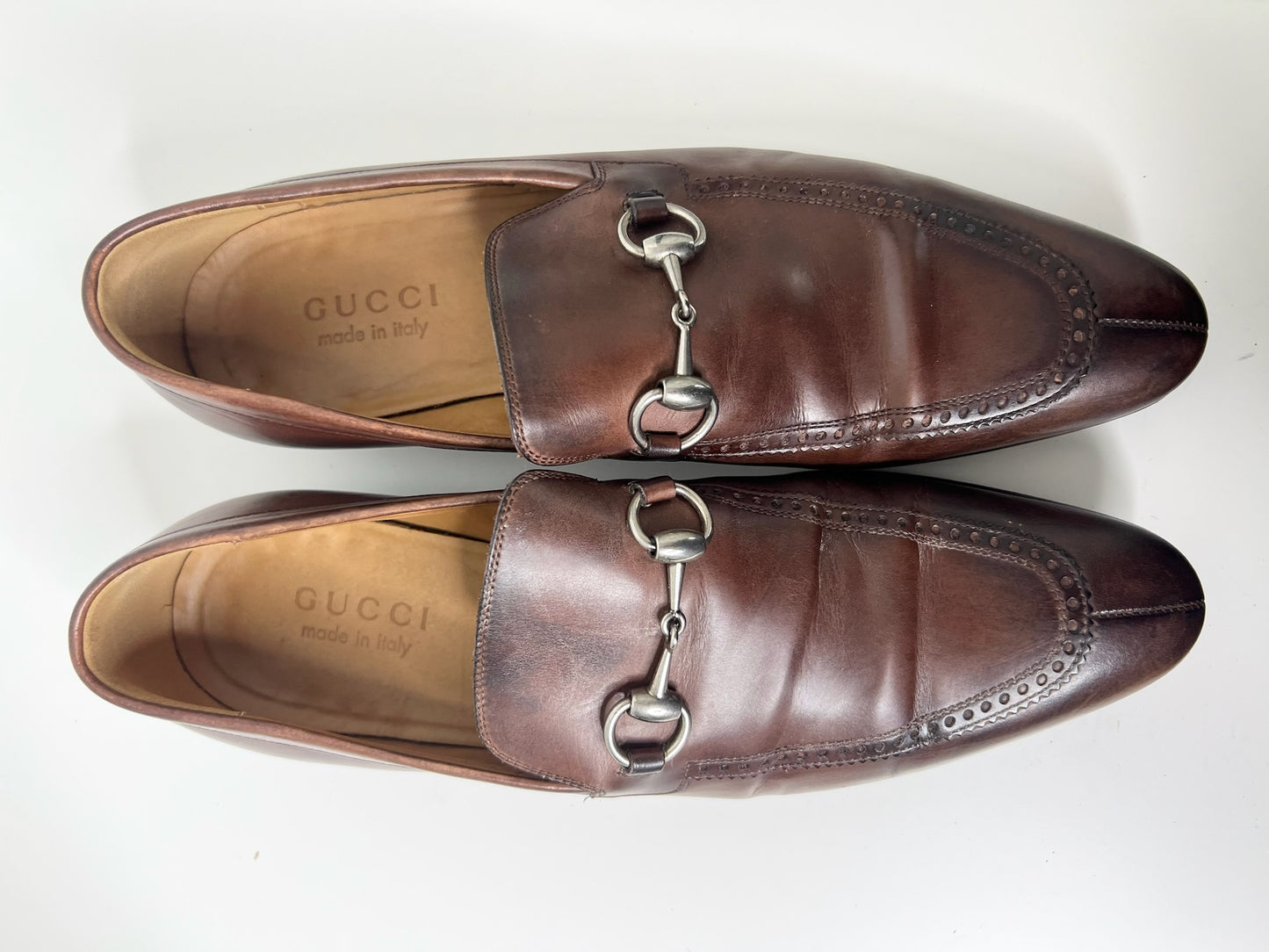 Gucci Horsebit Brown Leather Loafers, Size 6.5