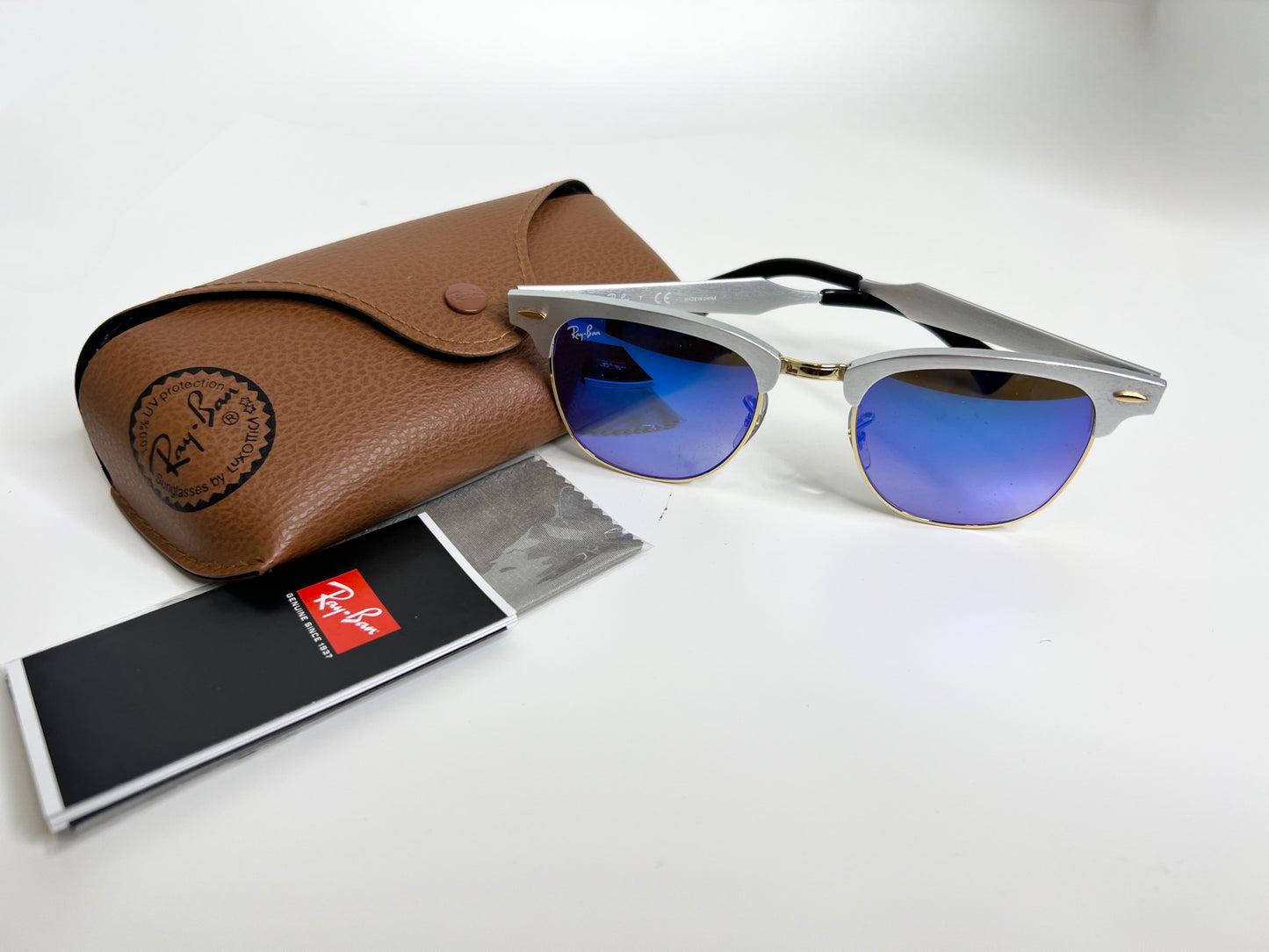 NWT! Ray-Ban RB3507 Clubmaster Aluminum Sunglasses