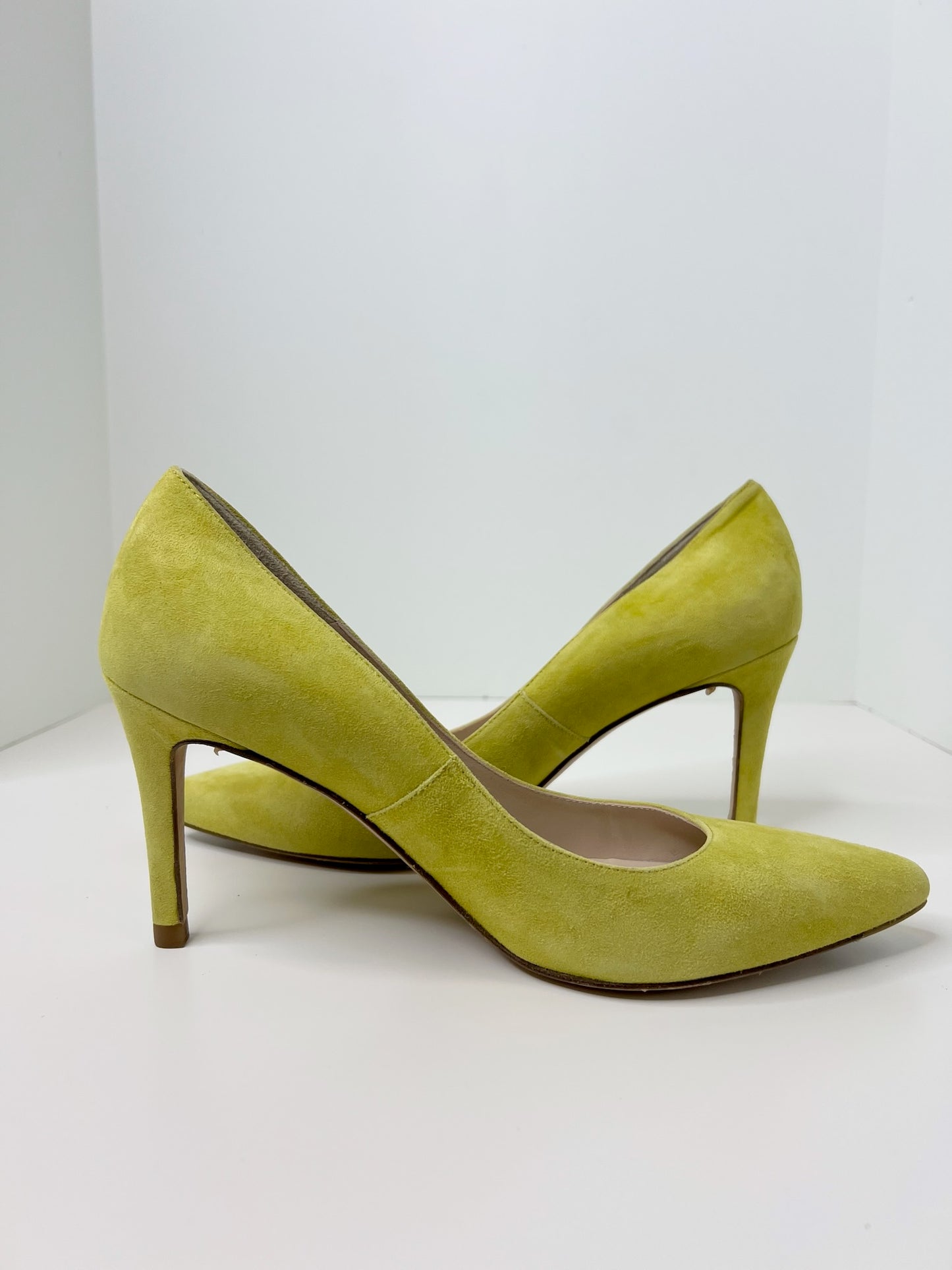 L.K. Bennett Yellow Suede Pumps, Size 39