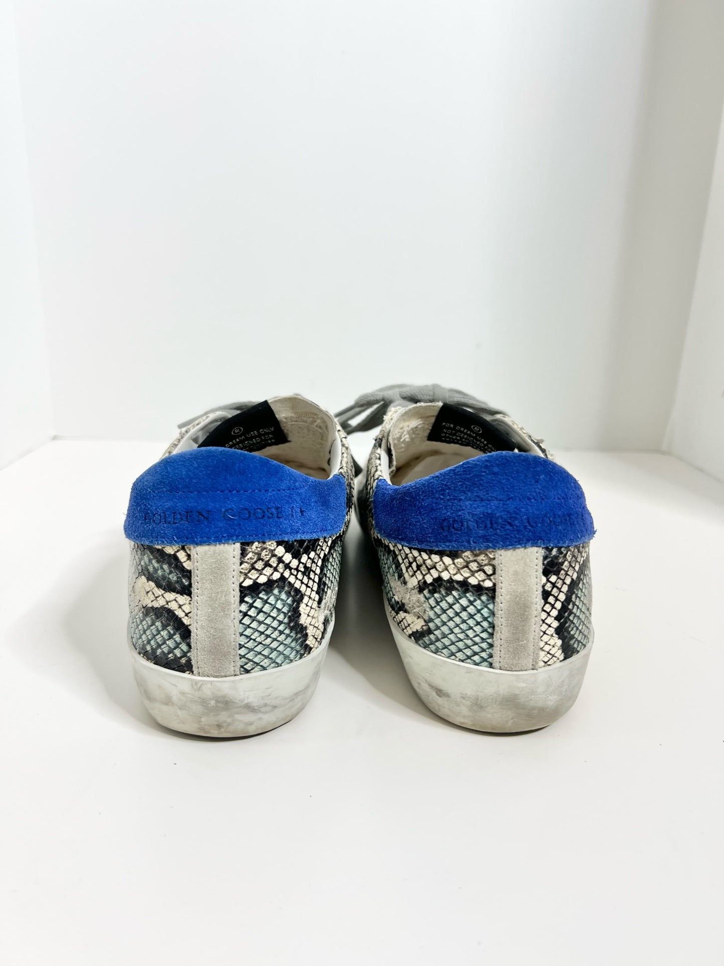 Golden Goose Superstar Snake Embossed Sneakers, Size 39