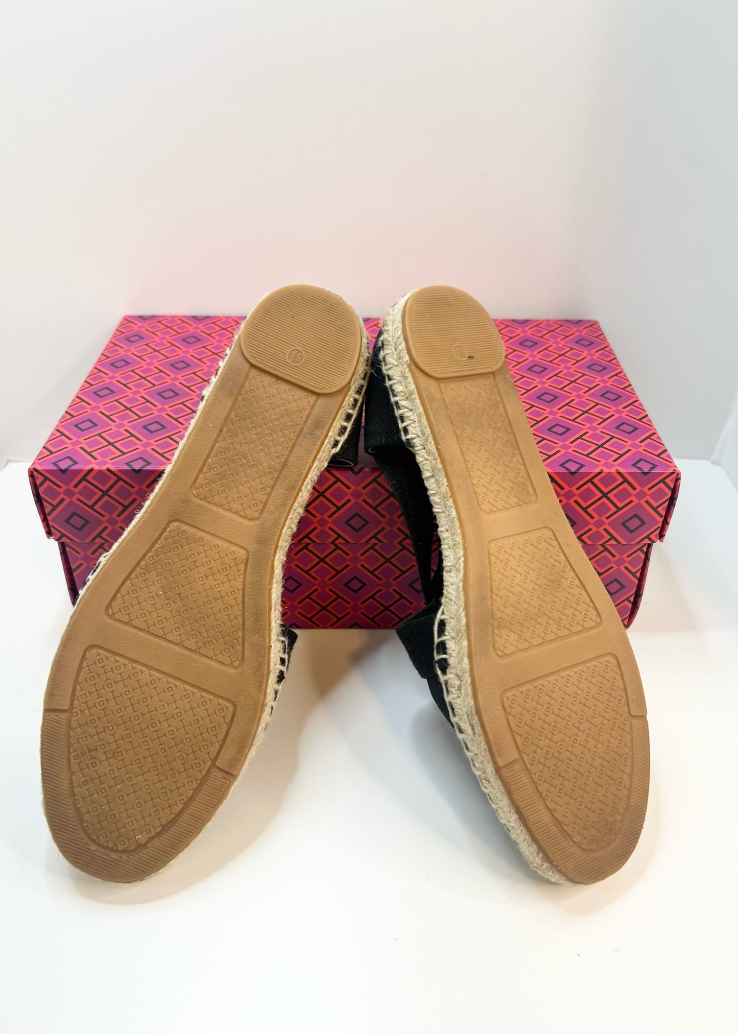 Tory Burch Catalina Black Espadrille, Size 8.5