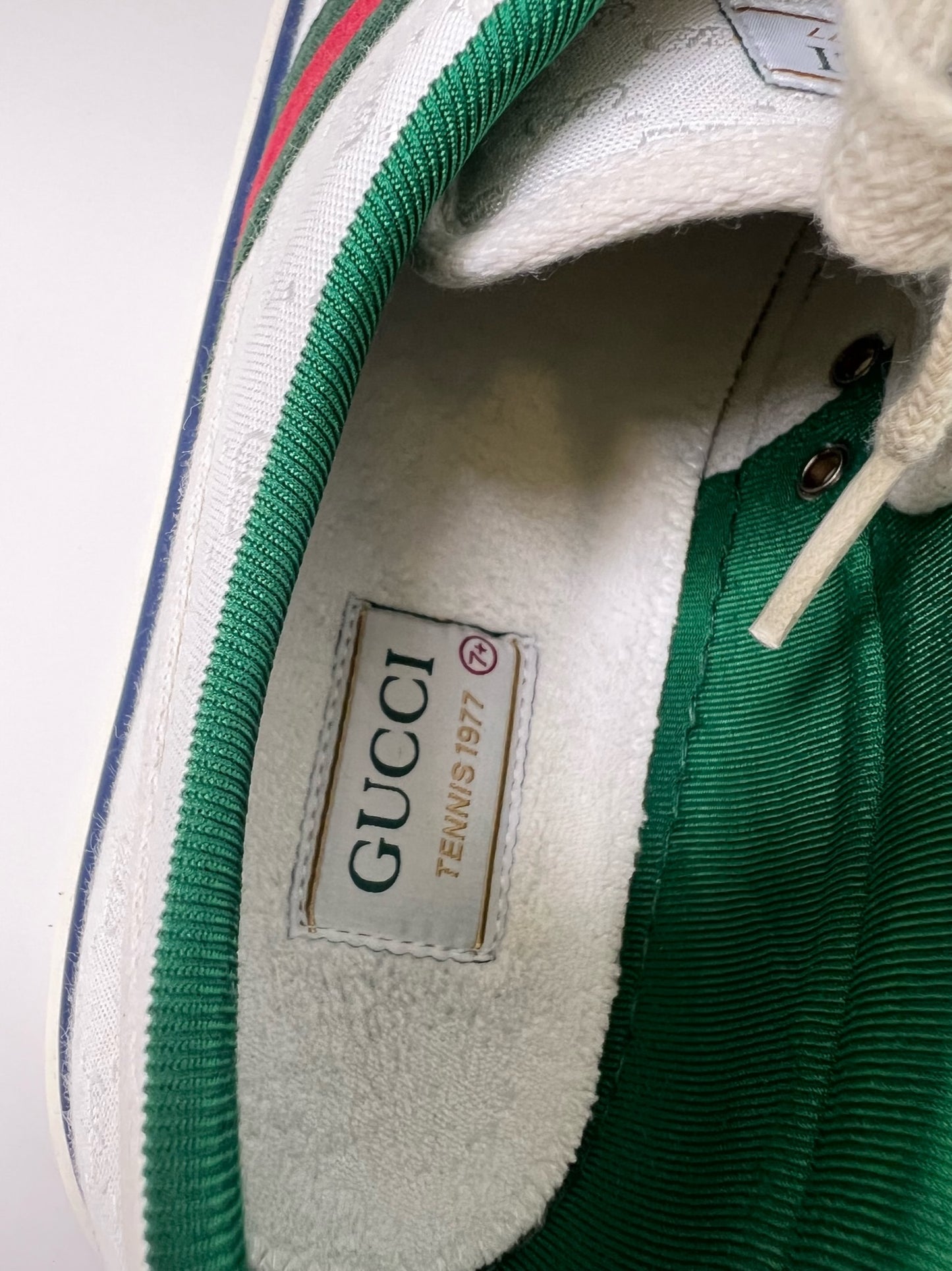 Gucci Tennis 1977 Series White Men Sneakers, Size 7.5