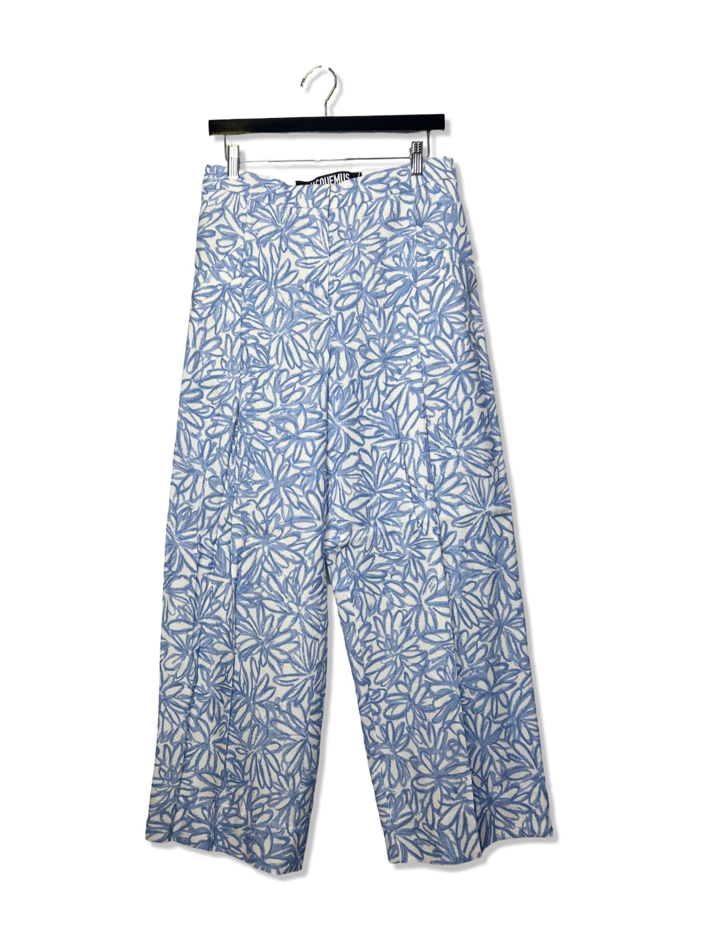 Jacquemus Printed Wide Leg Pants, Size 40