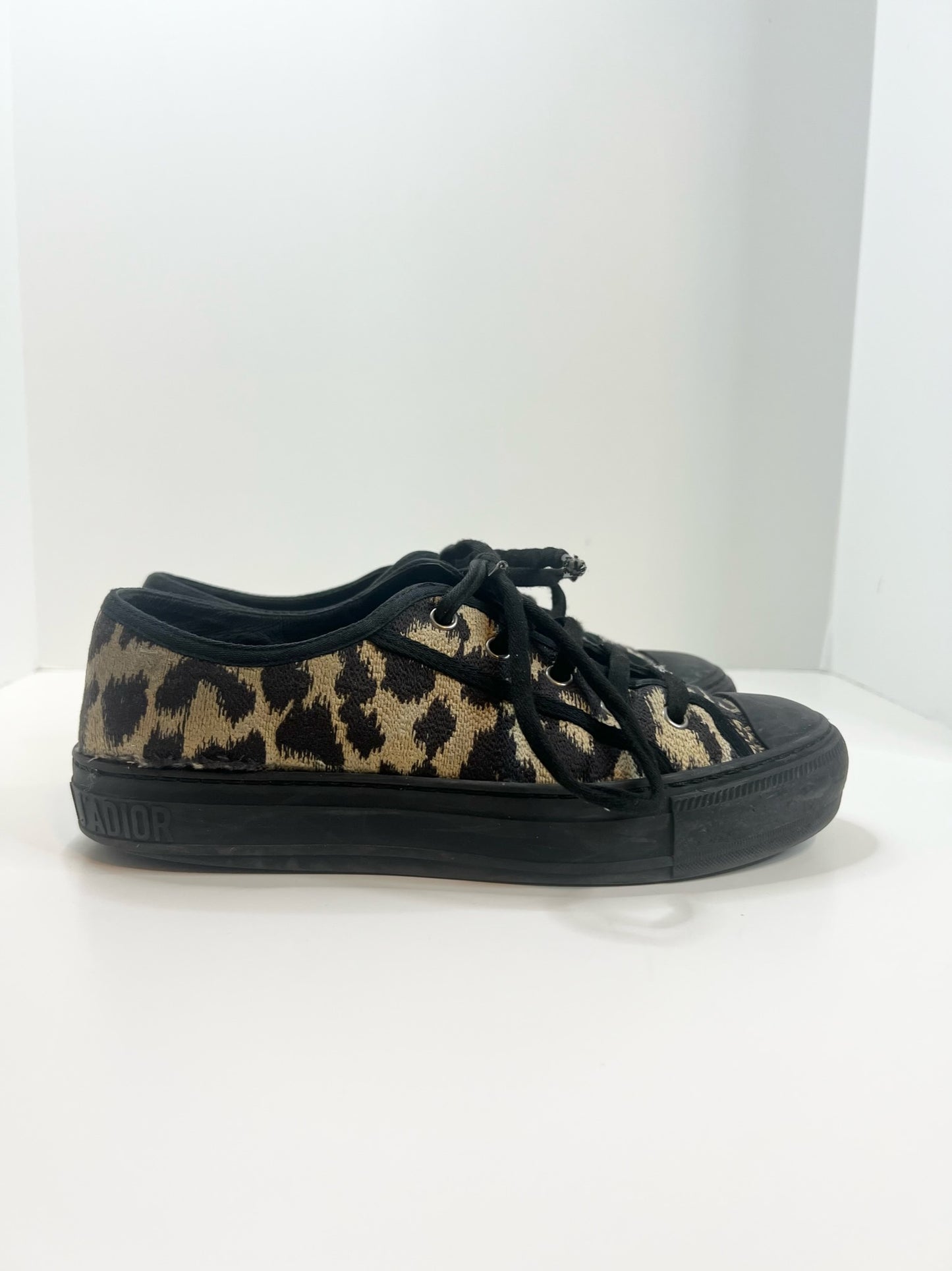 Christian Dior Walk’N'Dior Leopard Sneaker, Size 37