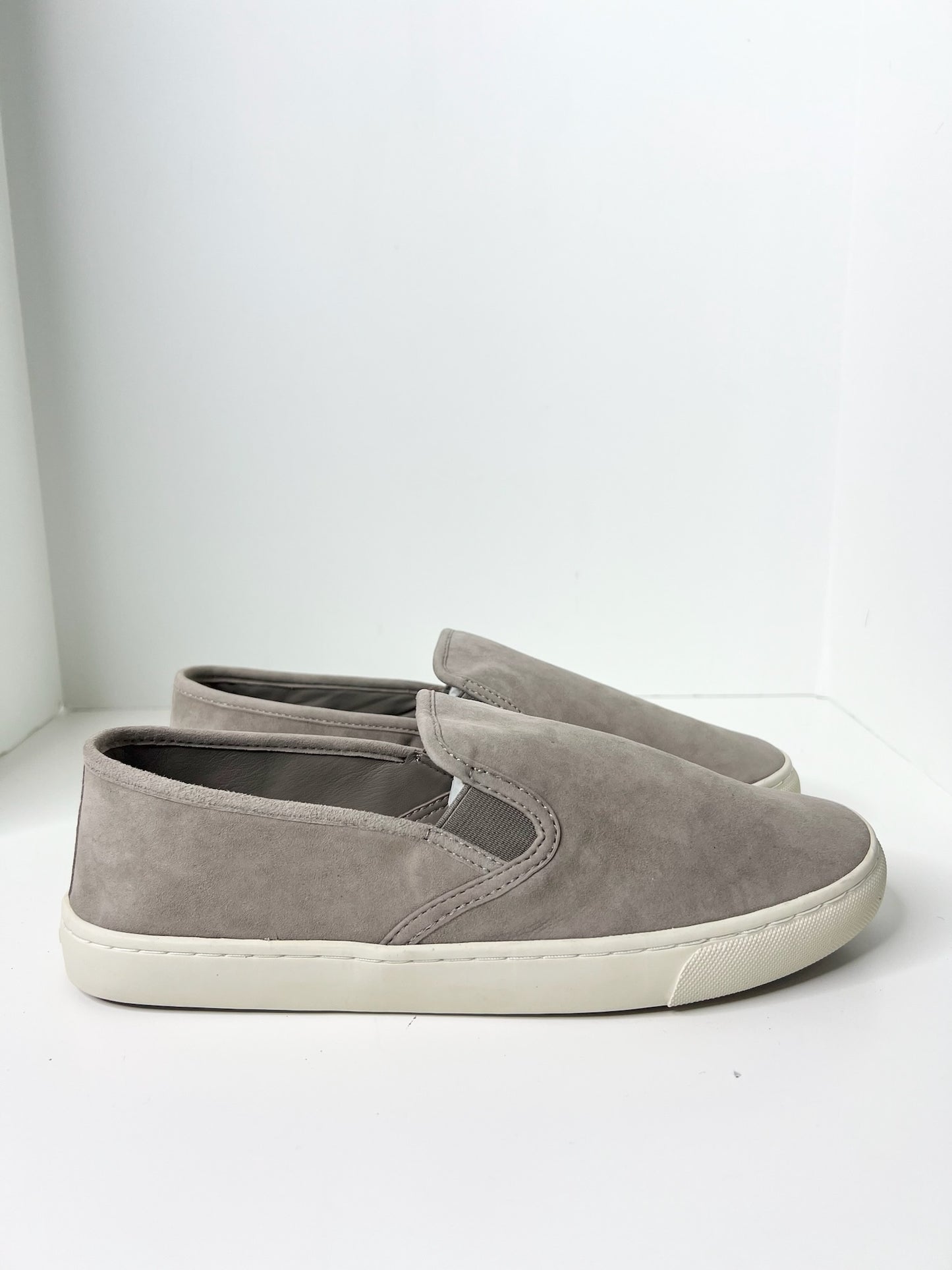 NWT! Tory Burch Max Slip-On Suede Gray Sneakers, Size 10