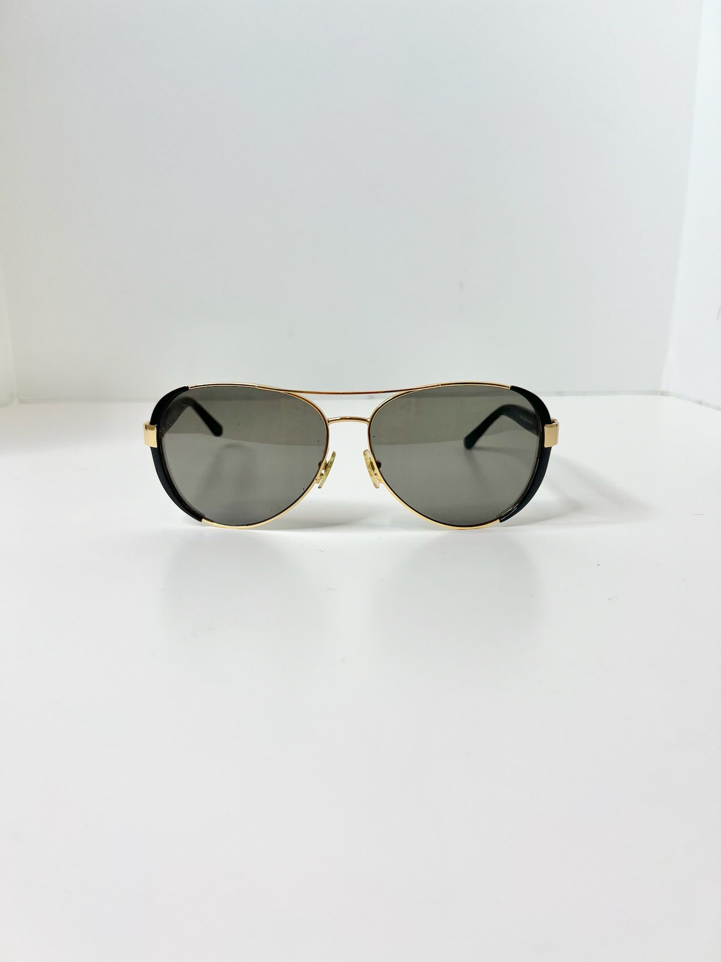 Tory Burch Oversized Gold-Tone/Black Aviator