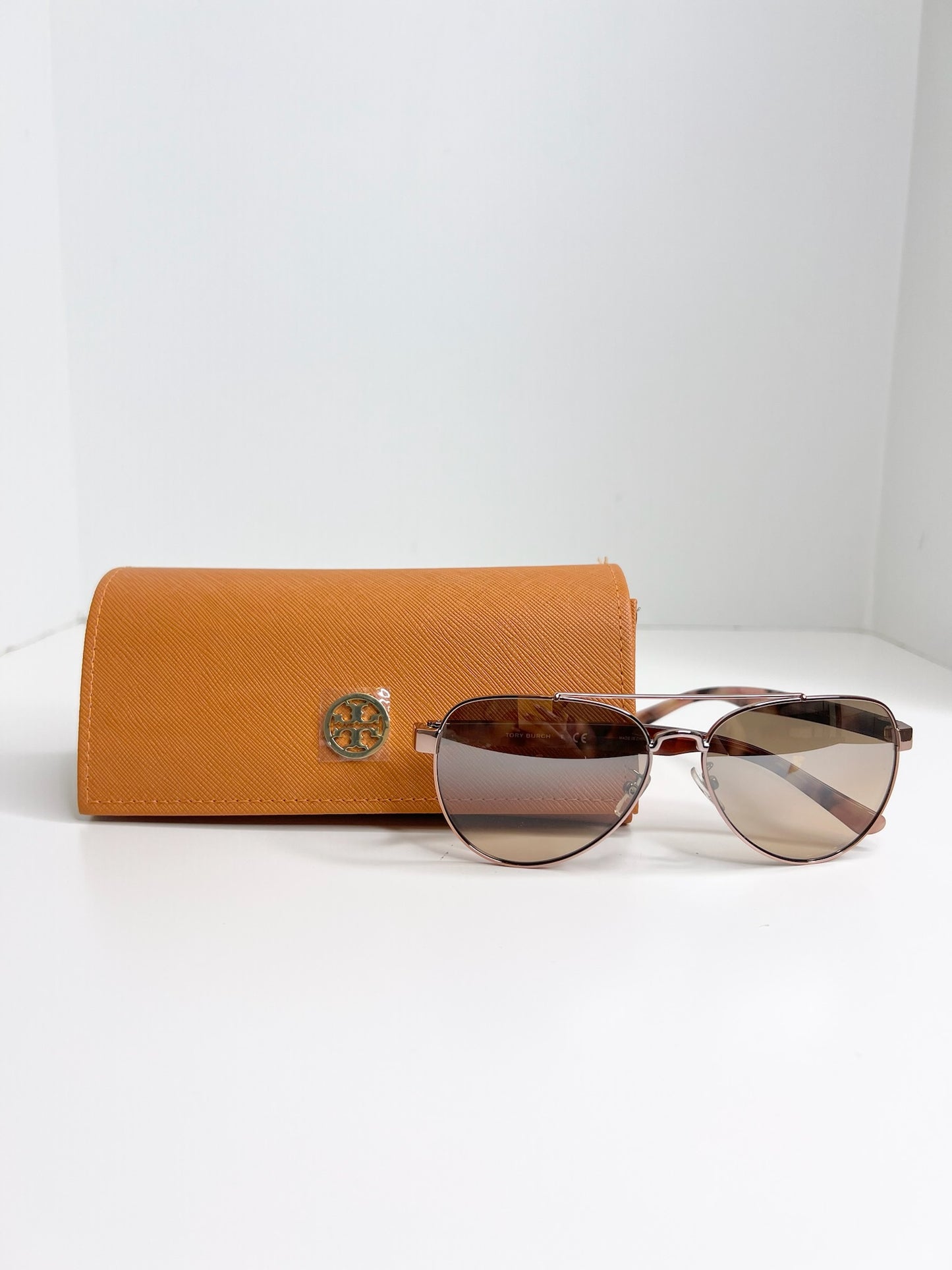 Tory Burch Shiny Rose Gold Aviators TY6070