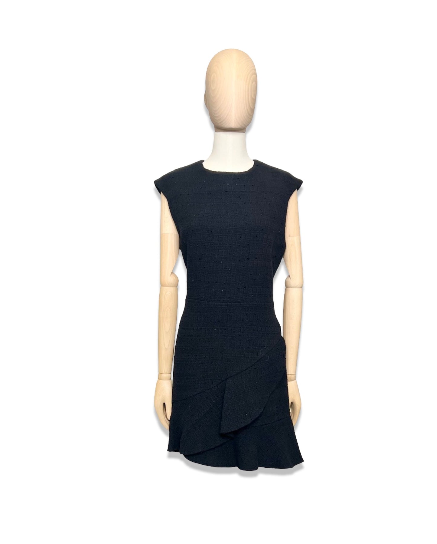 NWT! Mango Recycled Cotton Blend Black Dress, Size 8