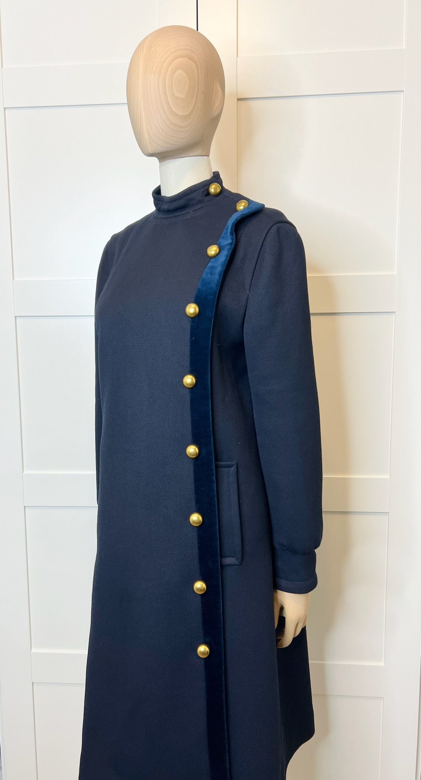 Tory Burch Navy Overcoat, Size 4