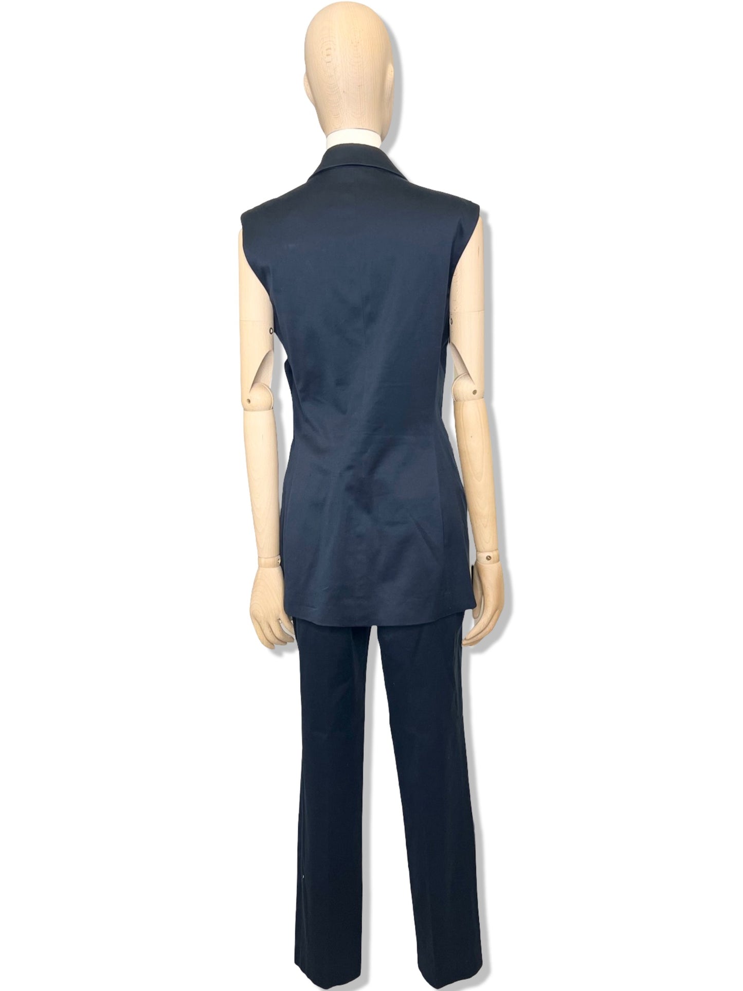 Calvin Klein Collection Navy Wrap Vest 2-Piece Suit, Vest and Pants