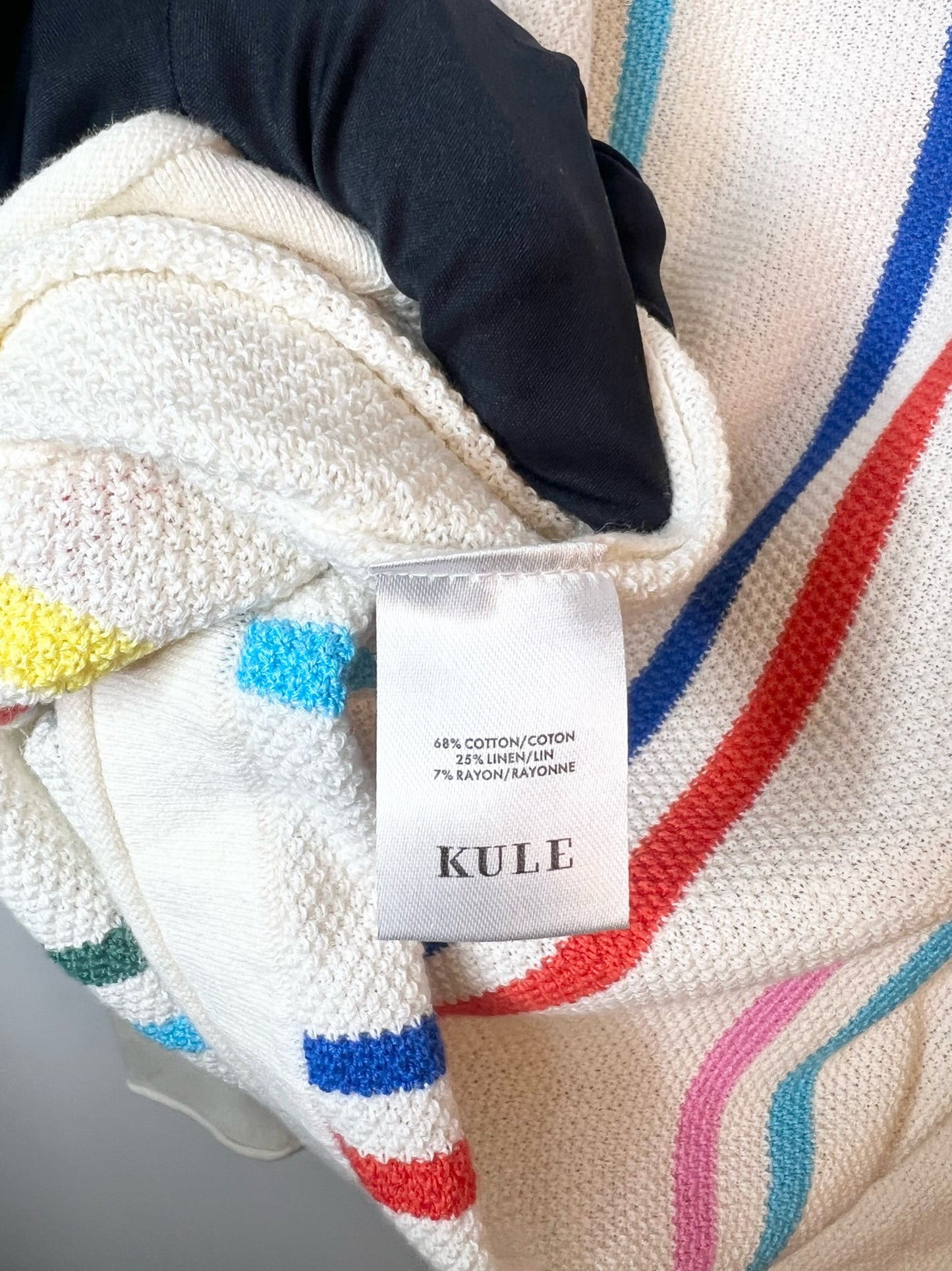 Kule Striped Pocket Pullover, Size L