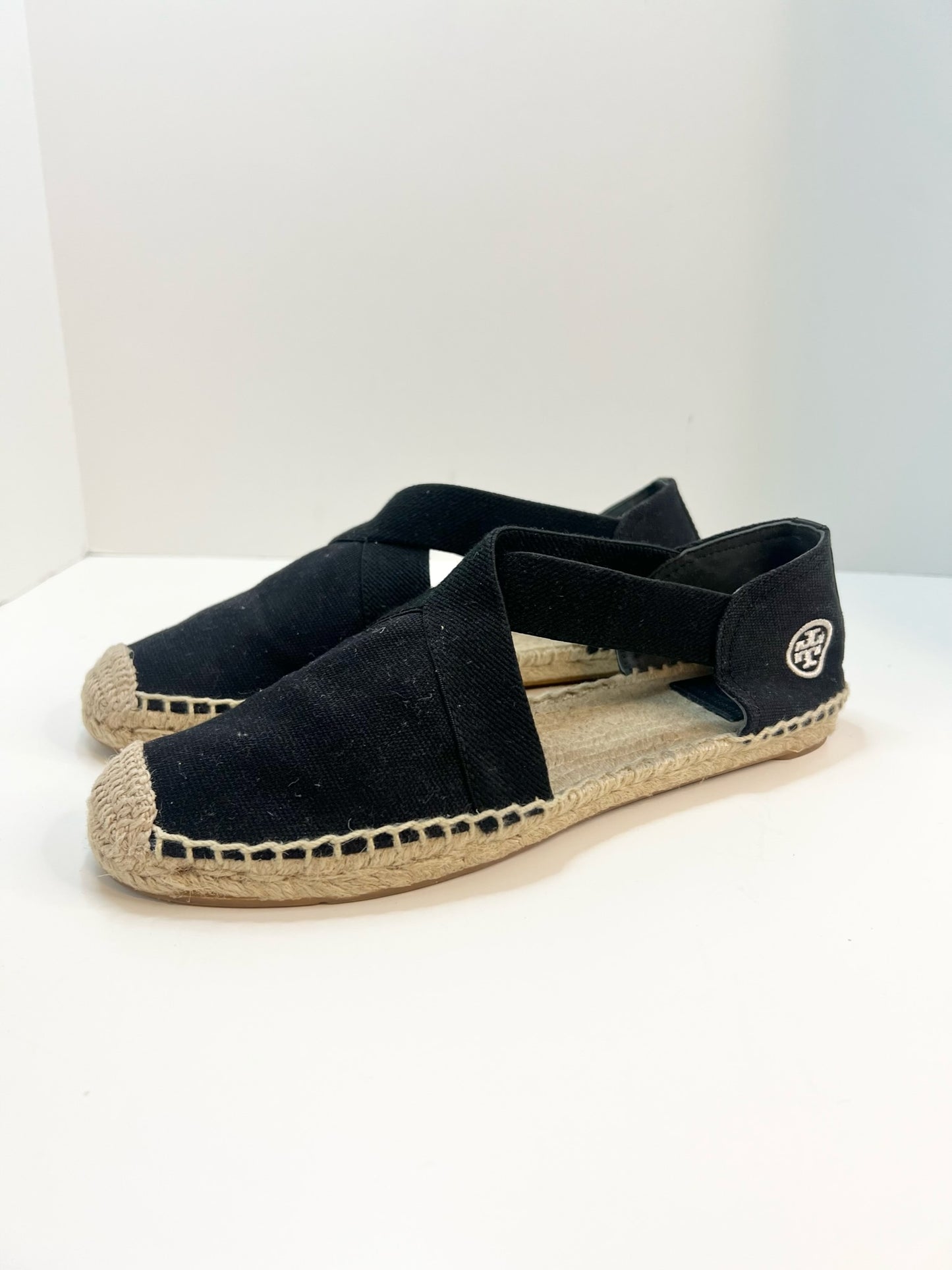 Tory Burch Catalina Black Espadrille, Size 8.5