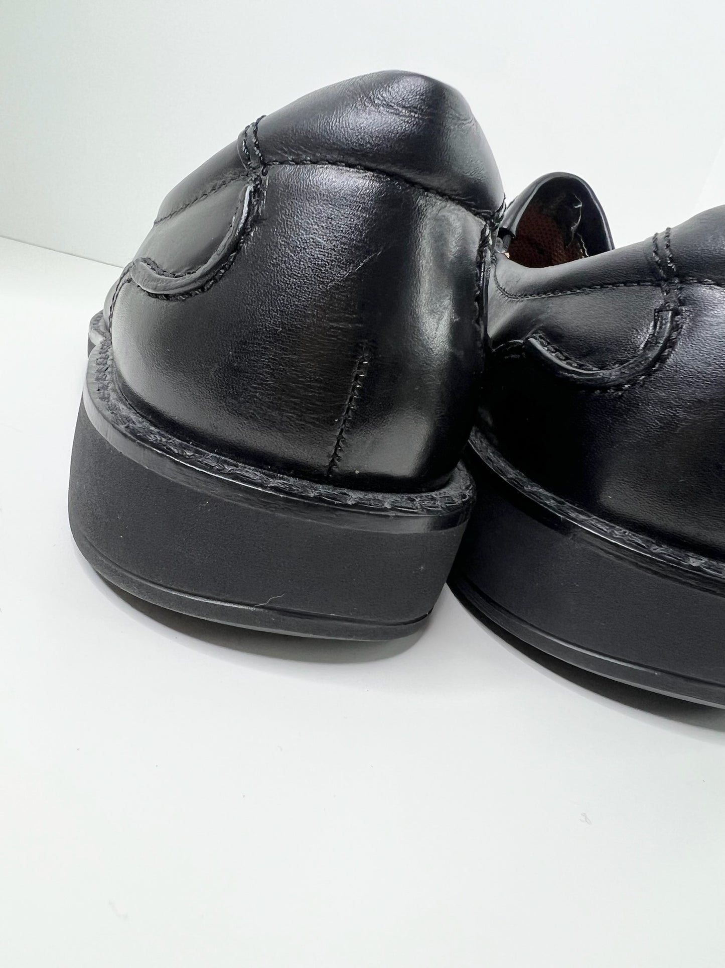 Ecco Black Leather Shoes, Size 42