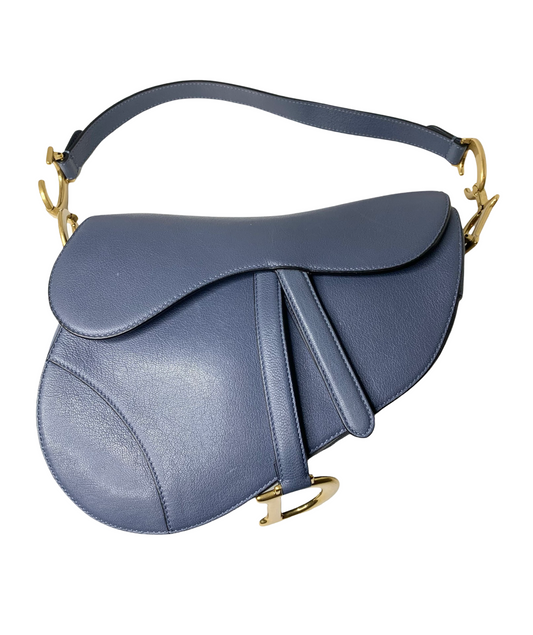Dior Saddle Bag, Denim Blue Goatskin