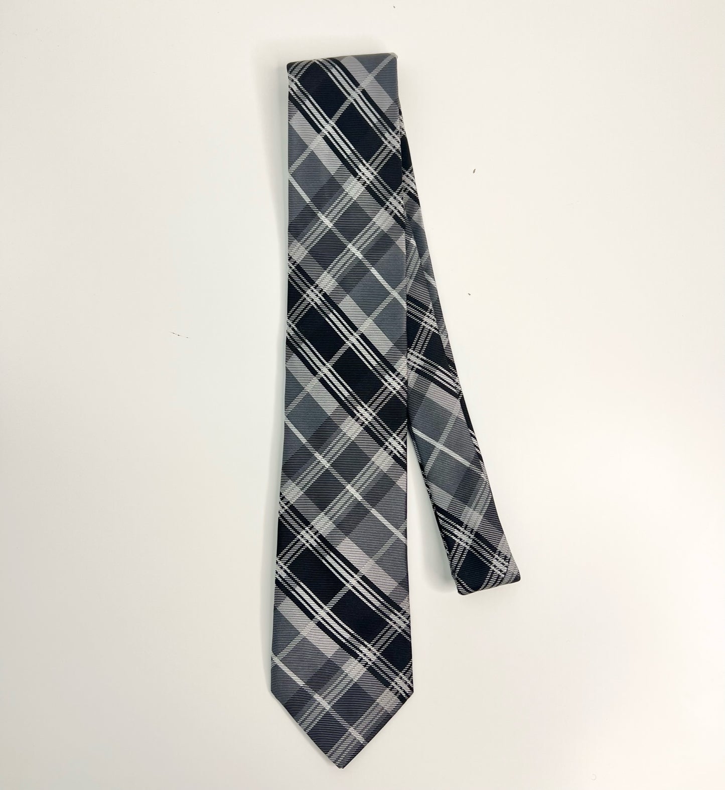 NWT! Ted Baker Black Plaid Silk Tie