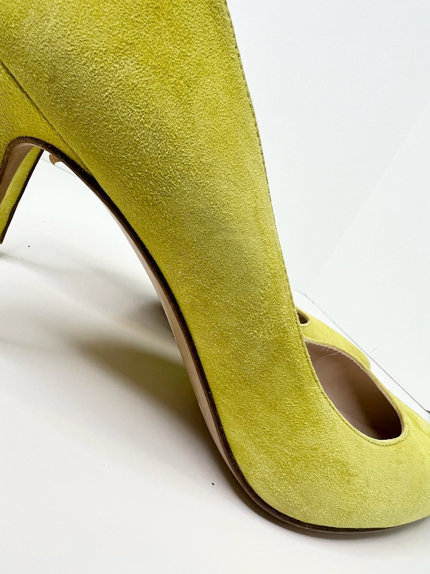 L.K. Bennett Yellow Suede Pumps, Size 39