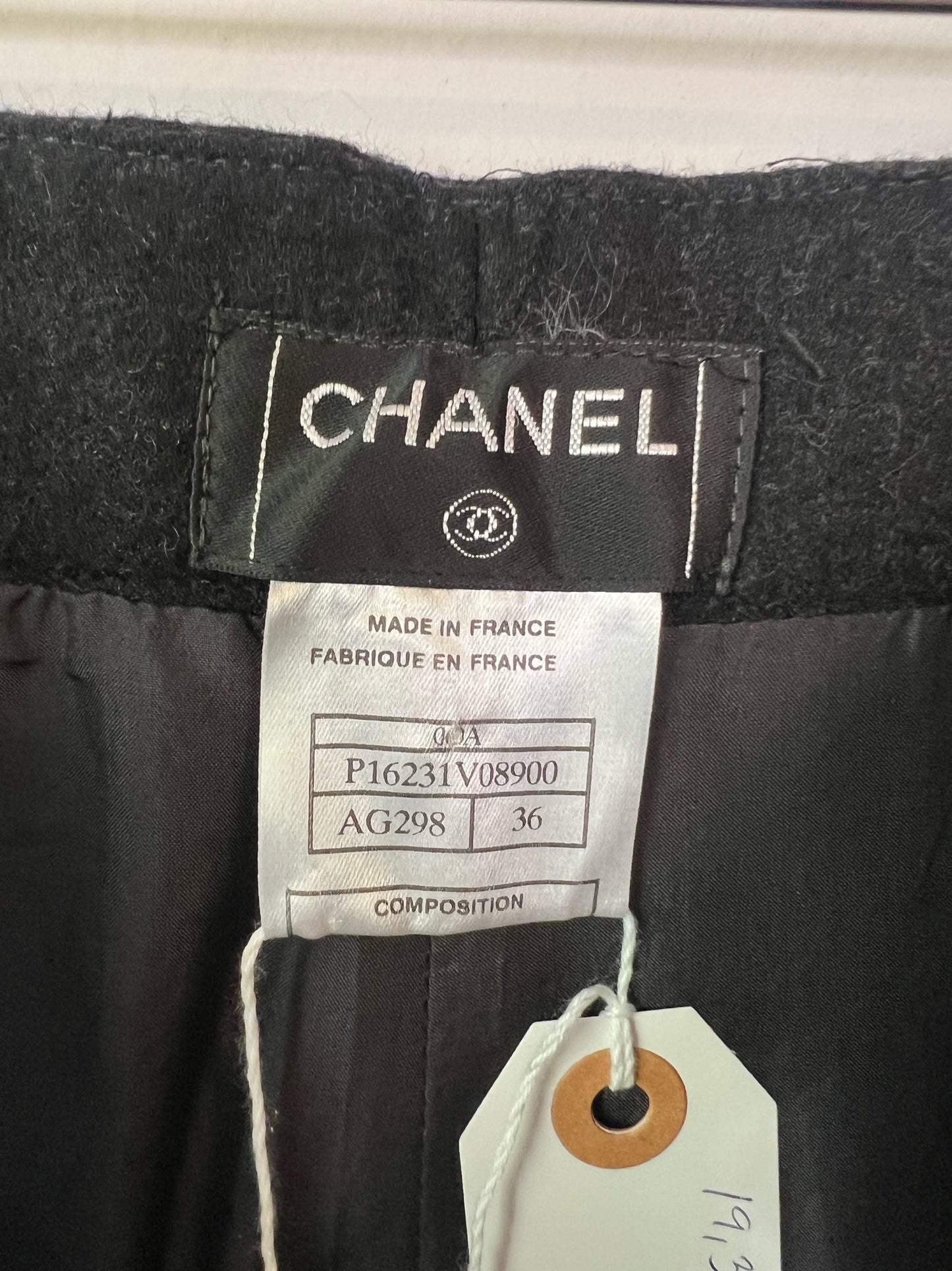 Chanel Wool Trousers, Size 36