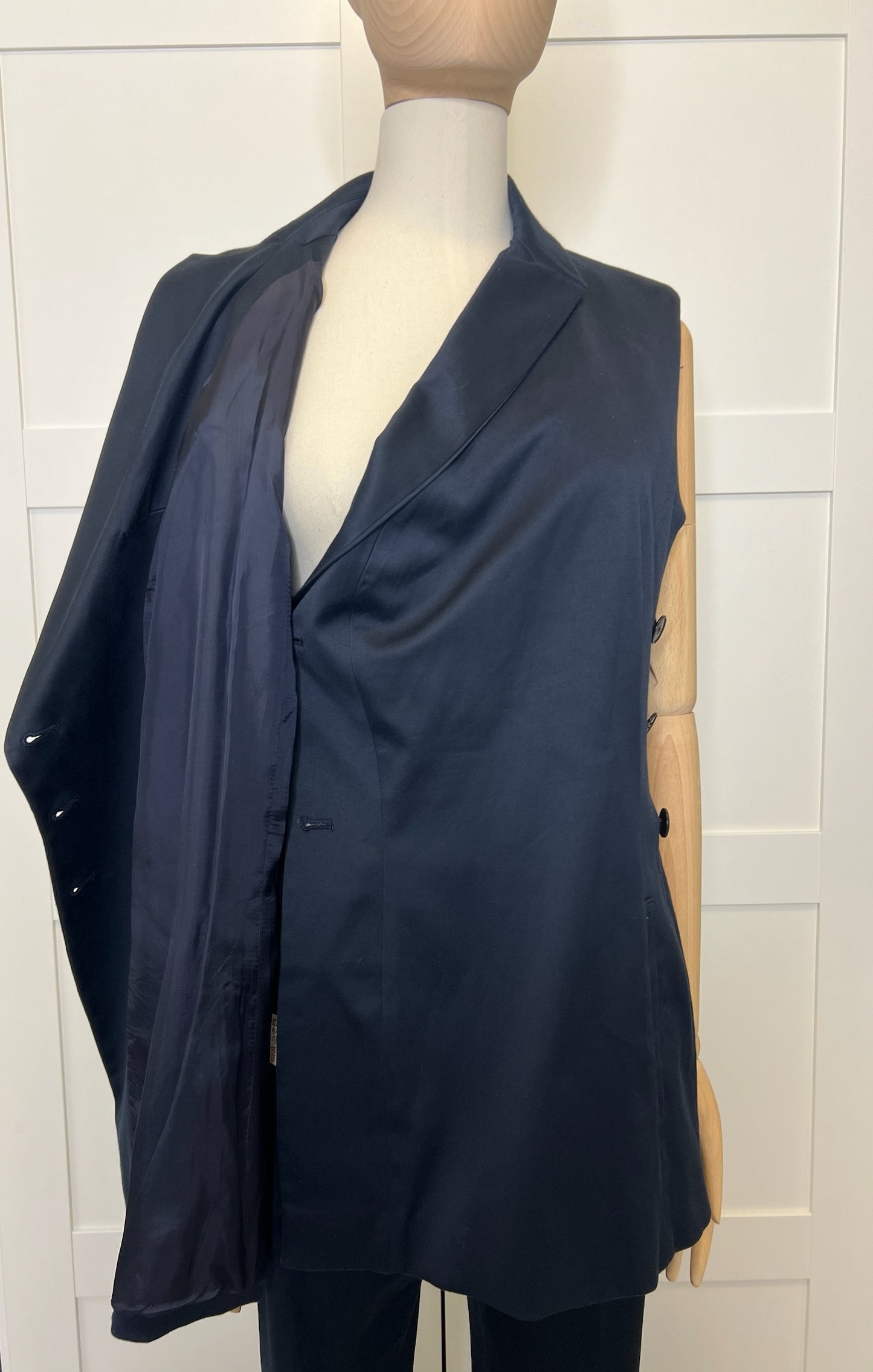 Calvin Klein Collection Navy Wrap Vest 2-Piece Suit, Vest and Pants