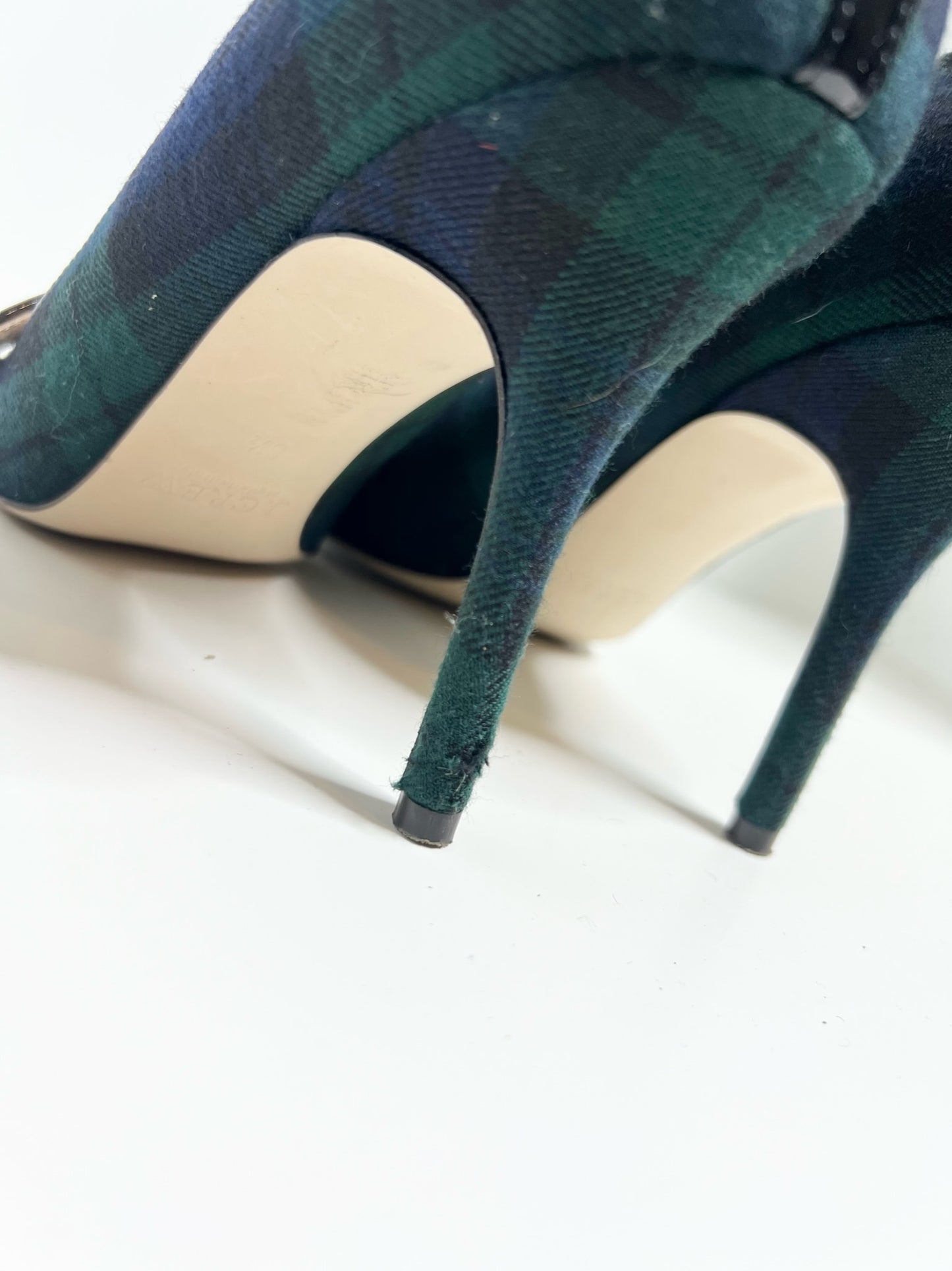 J.Crew Green Plaid Pumps, Size 8.5