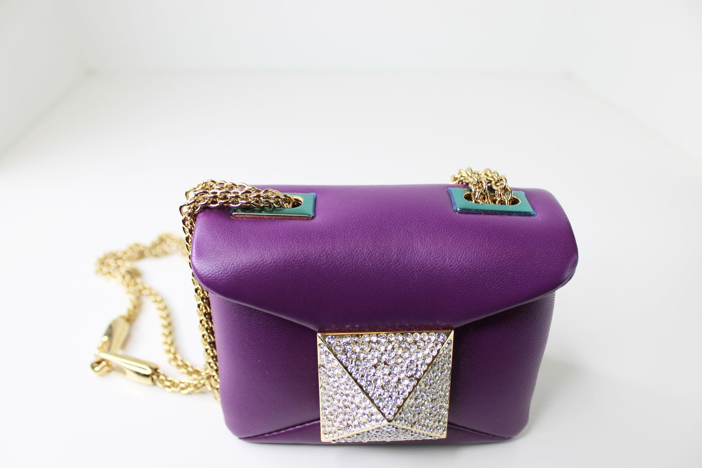 Valentino Garavani Mirco One Stud Nappa and Crystal Stud Handbag