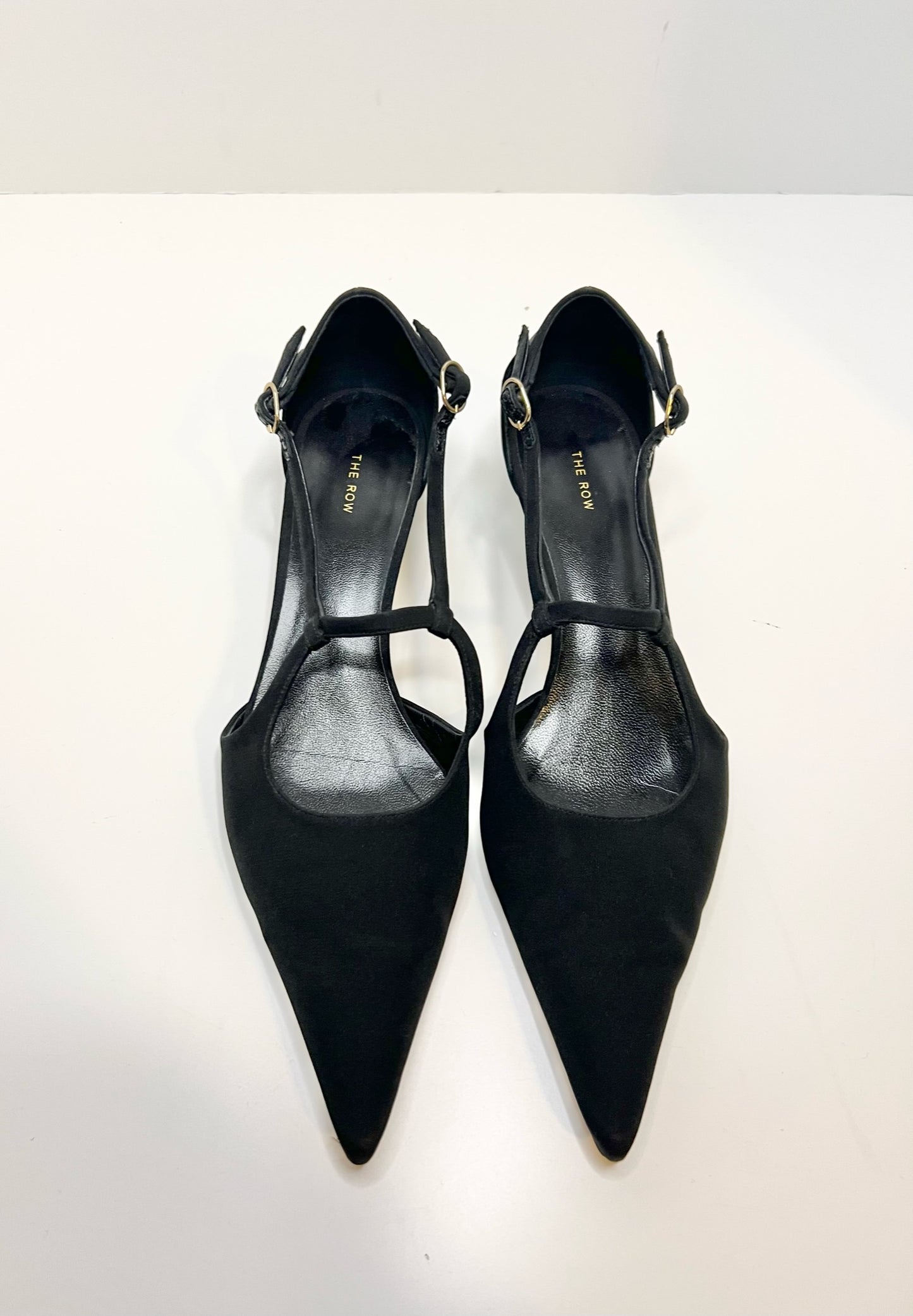 The Row Cyd Kitten Heel Pumps, Black Size 38