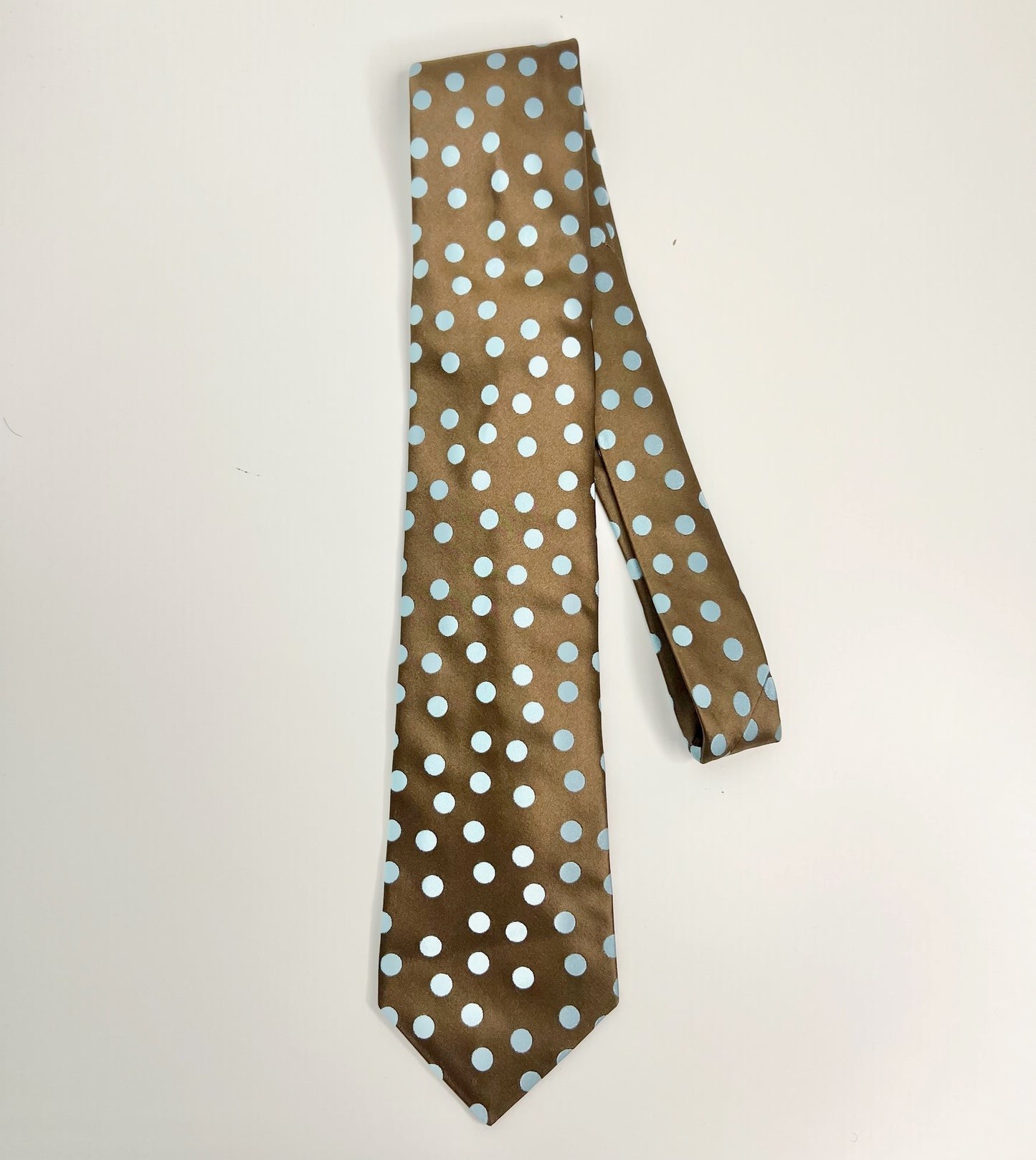 NWT! Ted Baker Brown Polka Dot Silk Tie