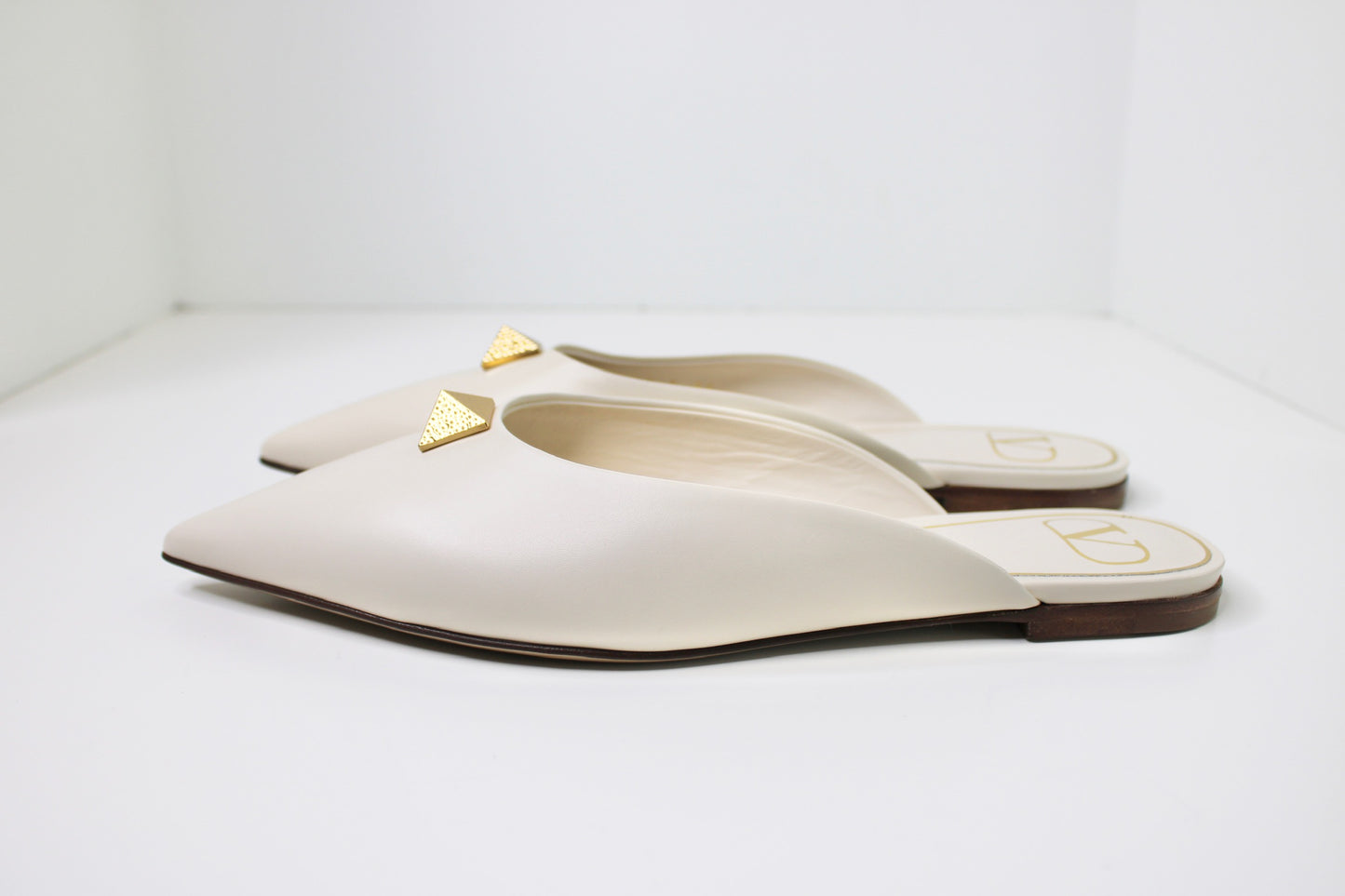 Valentino Garavani Rockstud Pointed Toe Mules, Size 37