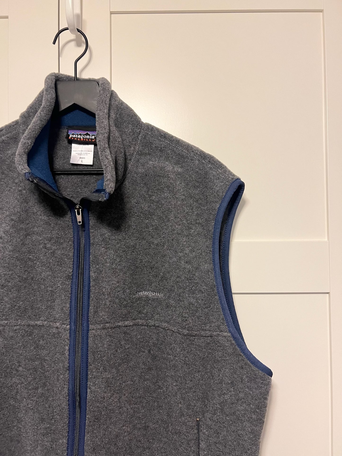 Patagonia Men's Gray Fleece Vest, Size L