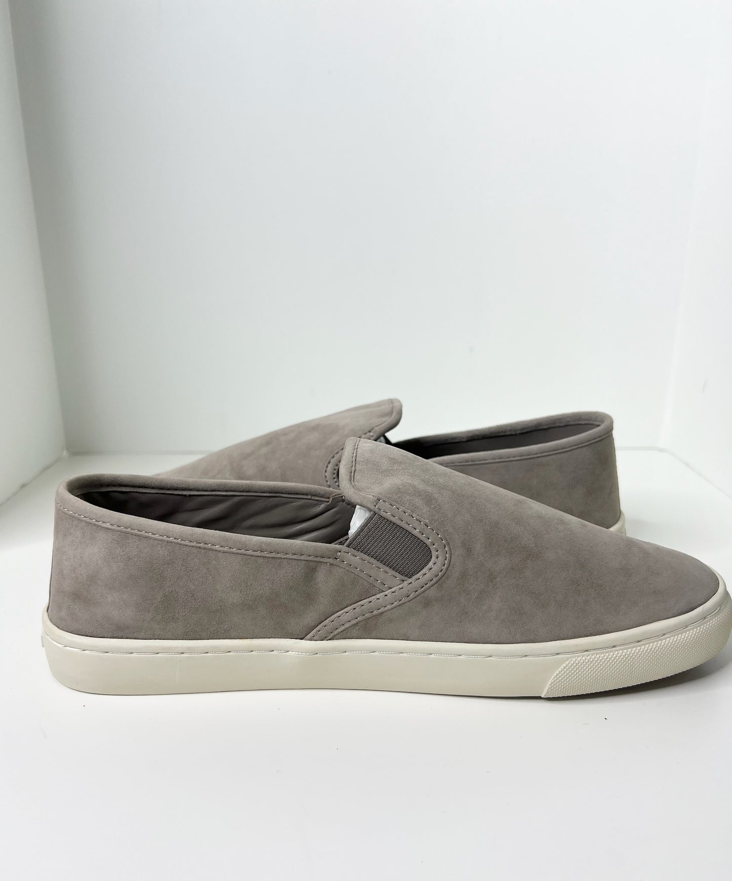 NWT! Tory Burch Max Slip-On Suede Gray Sneakers, Size 10