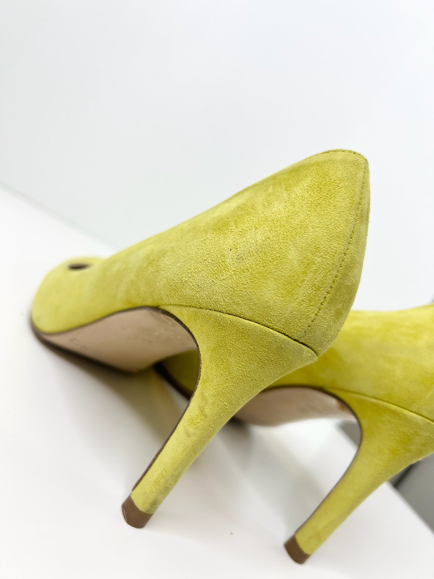 L.K. Bennett Yellow Suede Pumps, Size 39