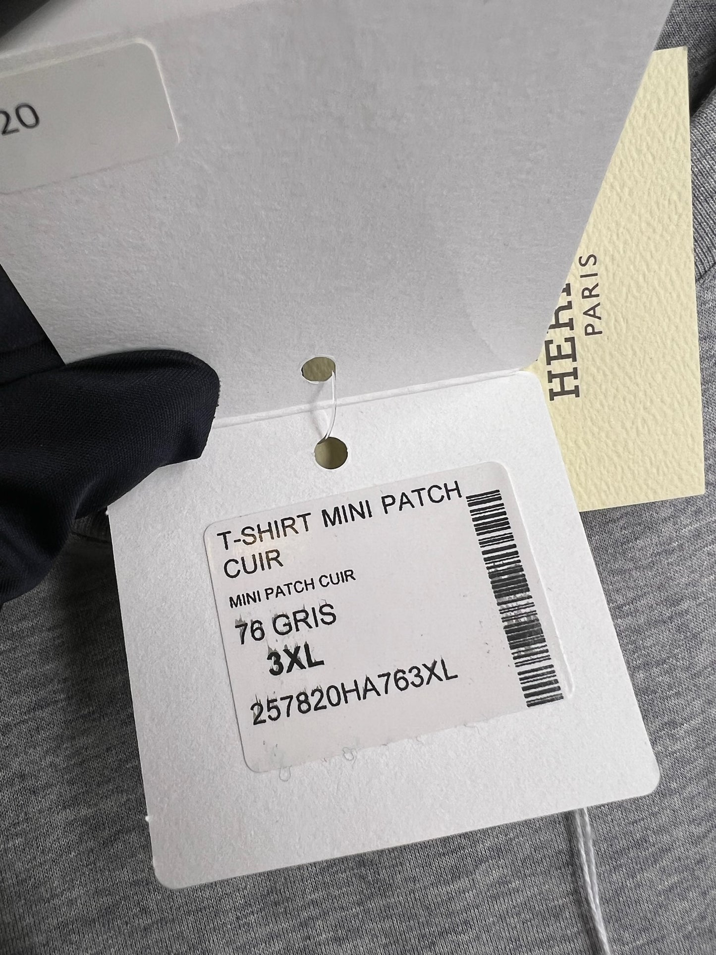 NWT! Hermès Mini Patch Cuir T-Shirt, Size 3XL