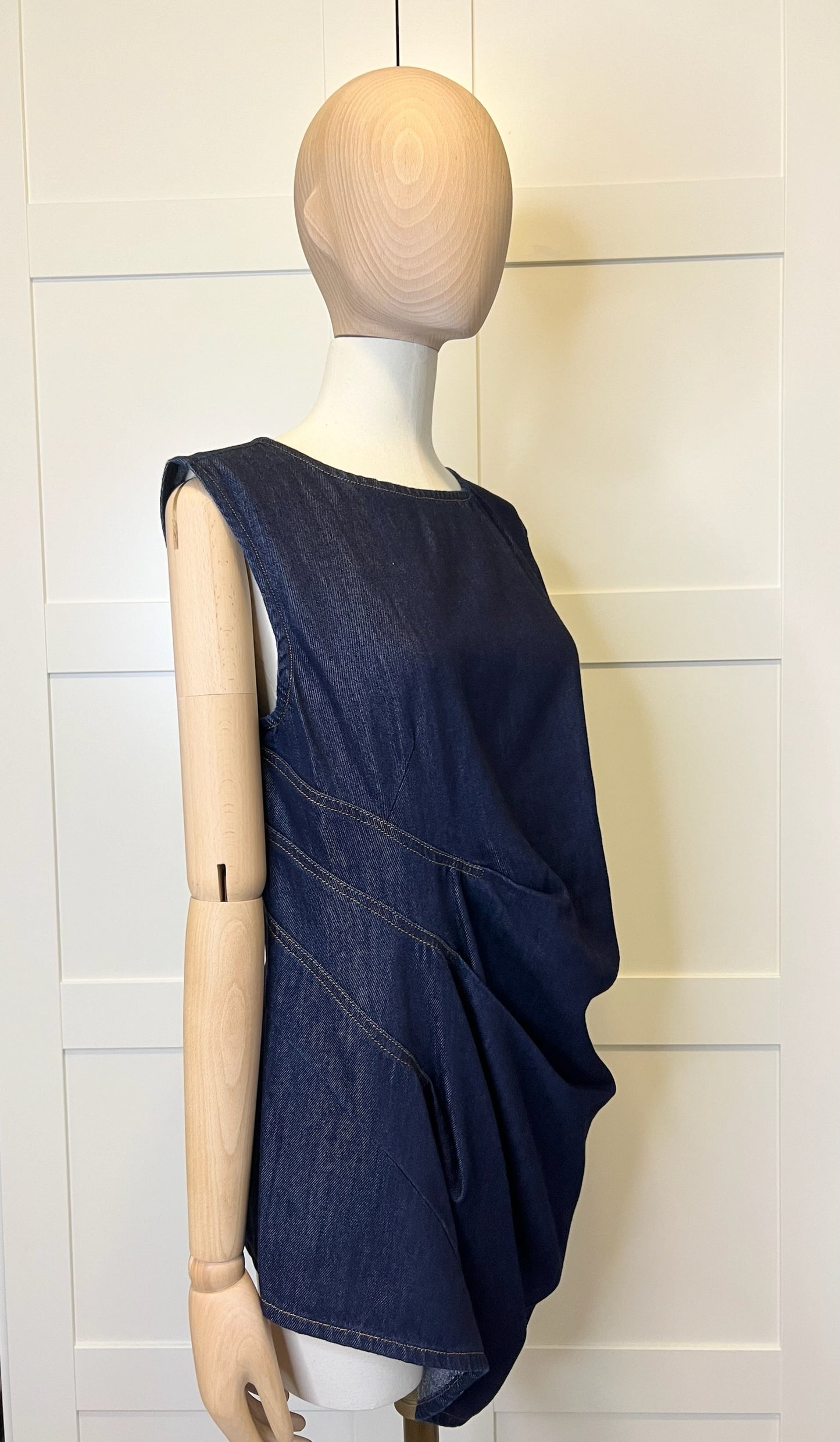 Dries Van Noten Sleeveless Denim Top, Size 40